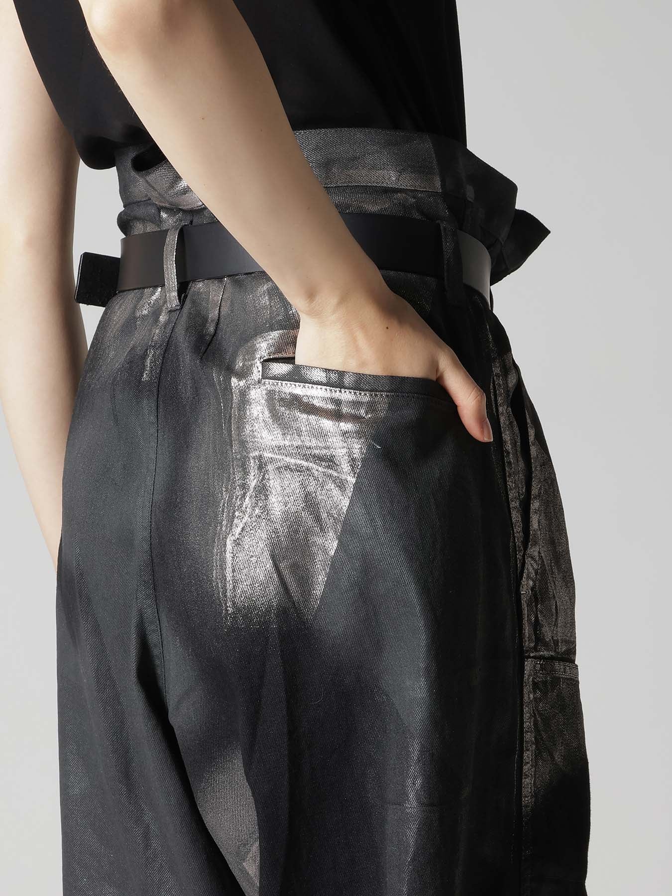 8OZ DENIM FOIL PRINT HALF PANTS