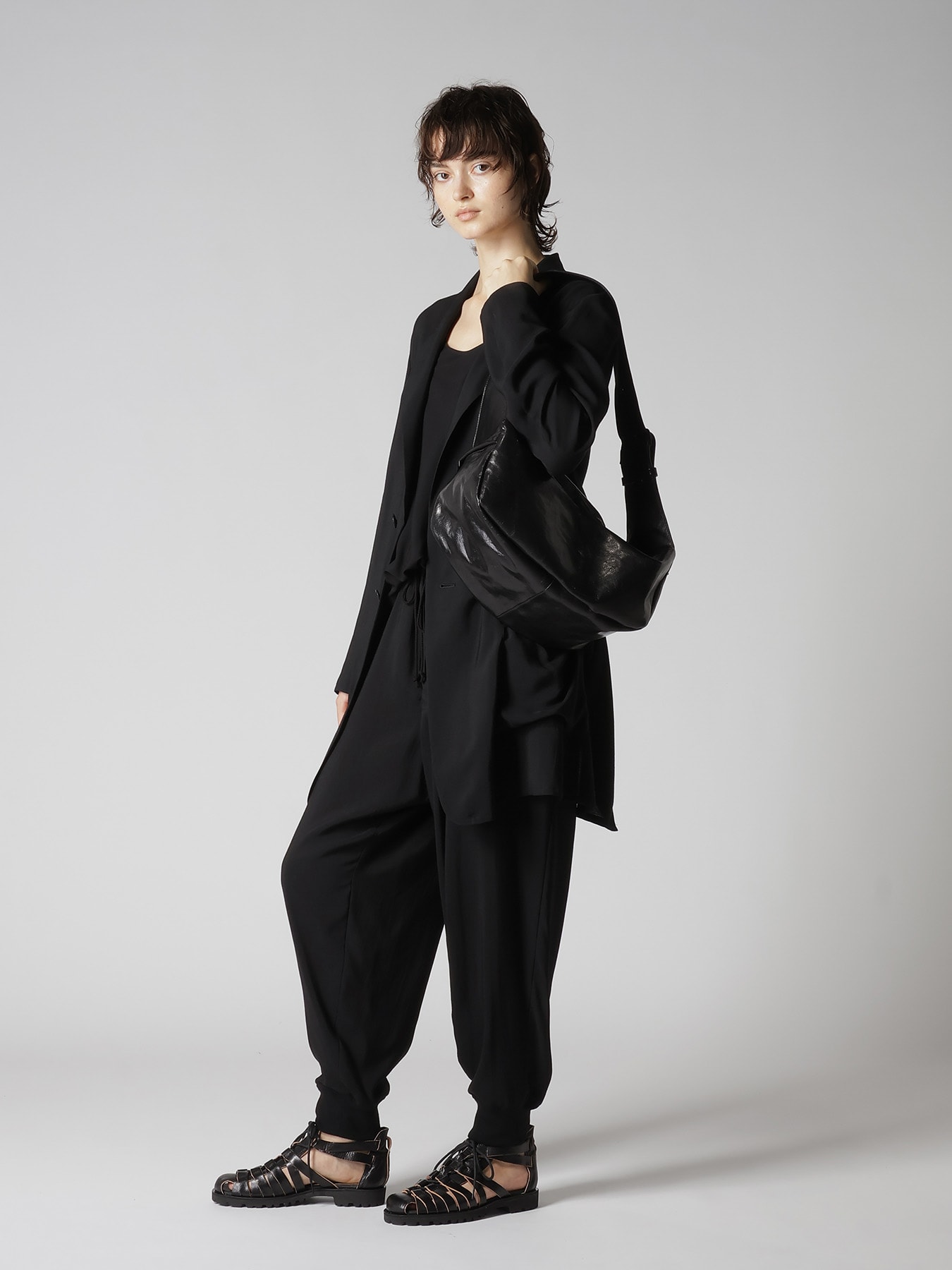 CU/RY HARD TWIST SERGE RIB HEM PANTS