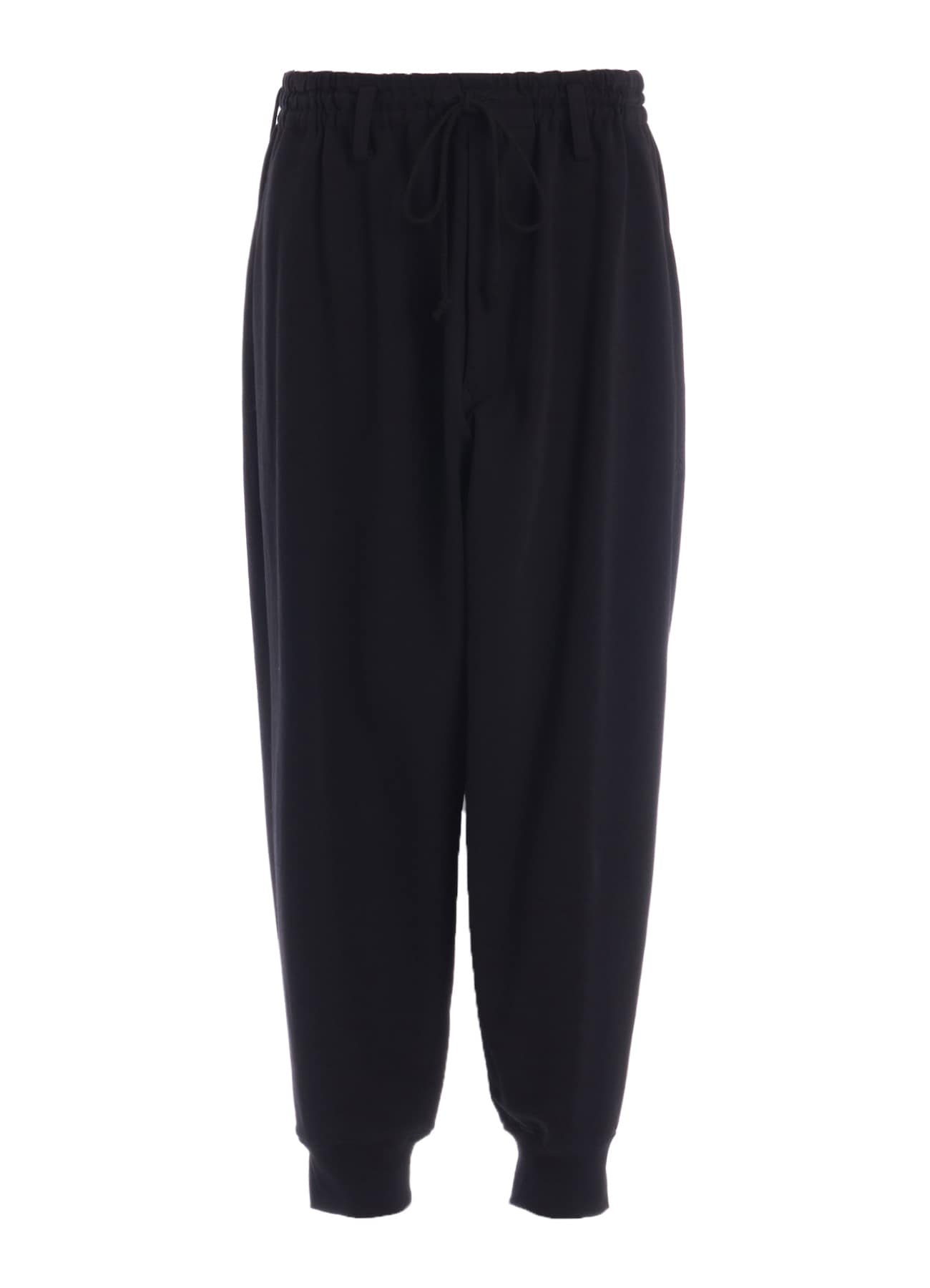 COTTON INLAY RIB HEM PANTS(XS Black): Y's｜THE SHOP YOHJI YAMAMOTO