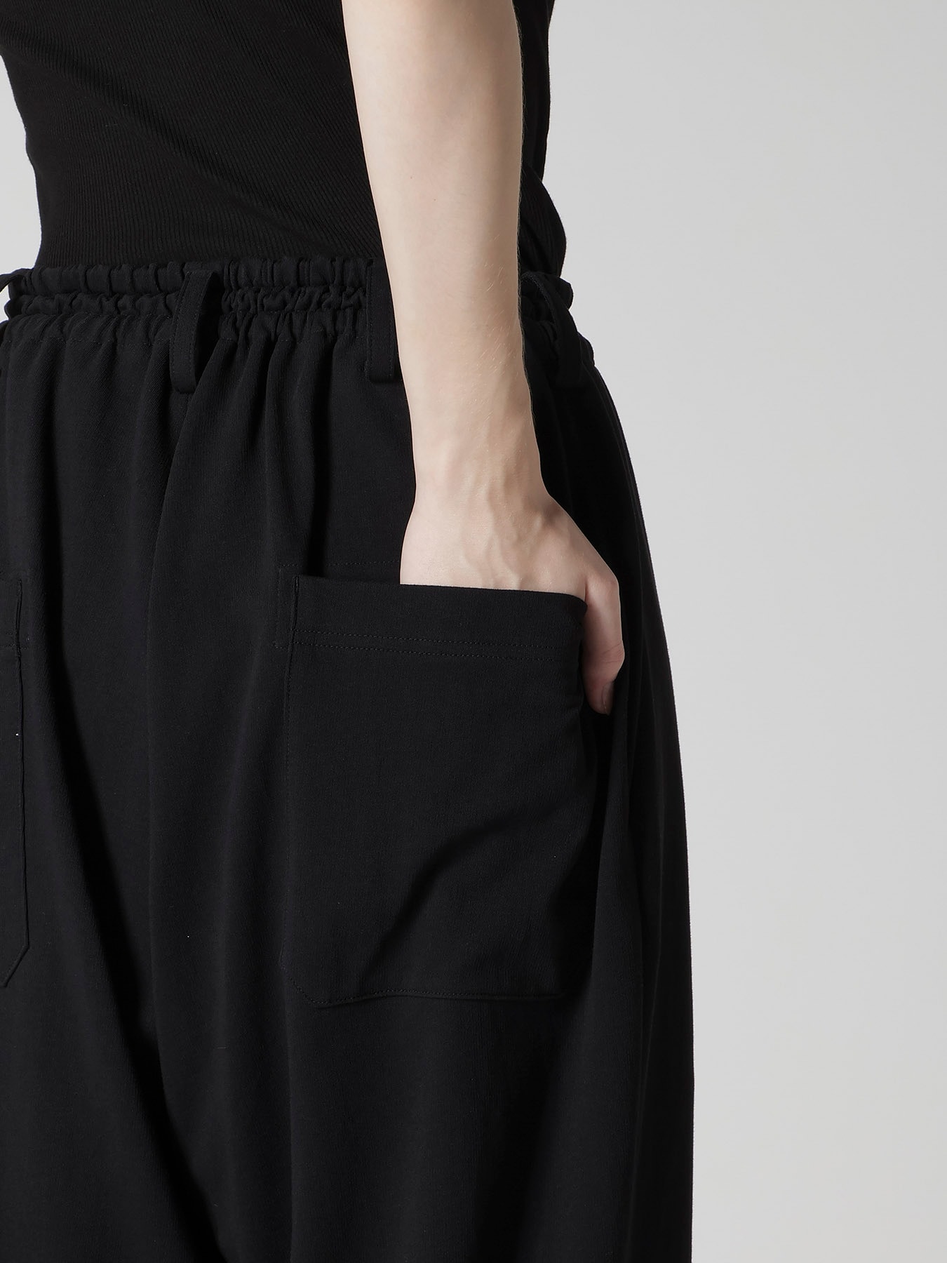 COTTON INLAY RIB HEM PANTS