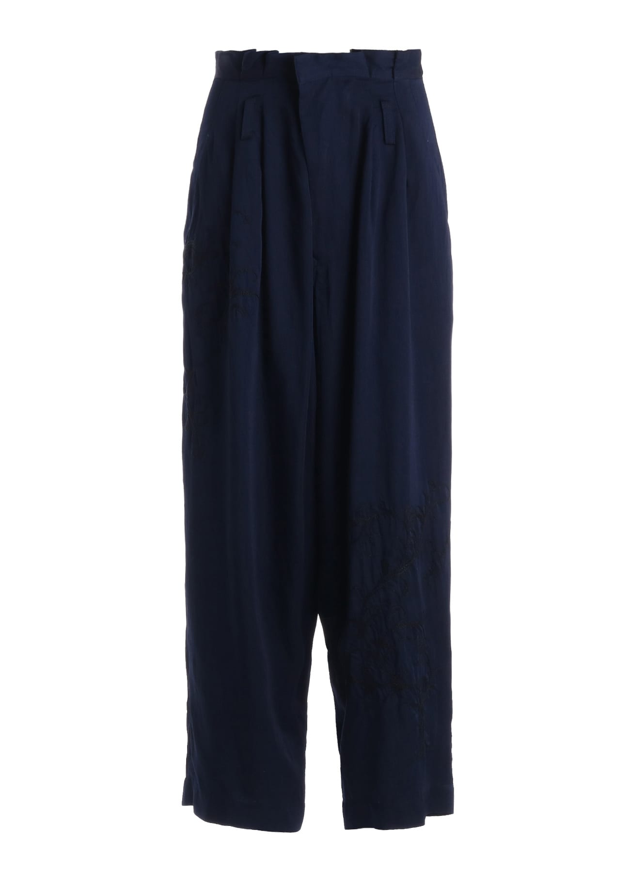 CU/ DUNGAREE TWILL BOTANICAL WIDE PANTS