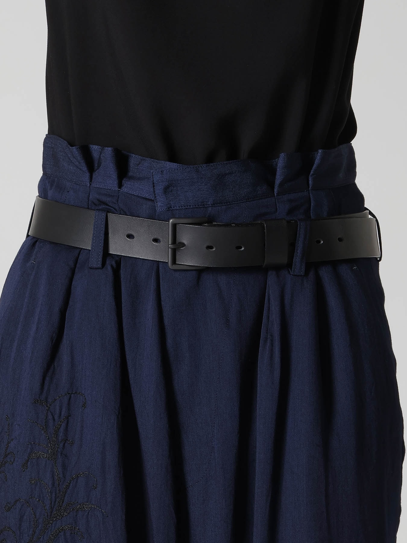 CU/ DUNGAREE TWILL BOTANICAL WIDE PANTS