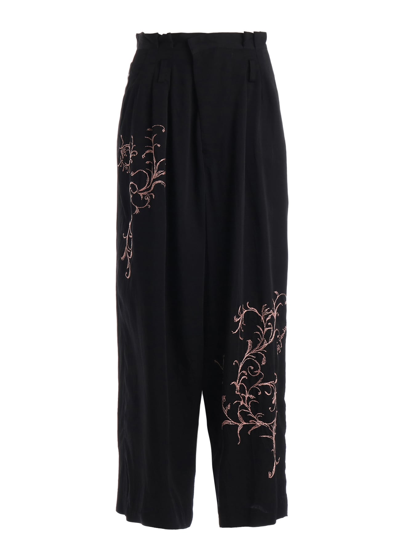 CU/ DUNGAREE TWILL BOTANICAL WIDE PANTS
