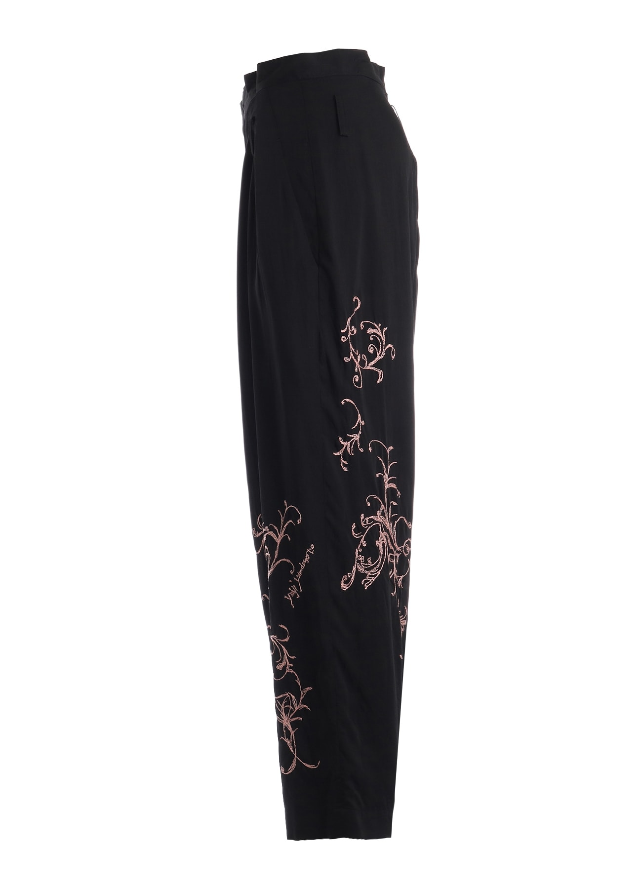 CU/ DUNGAREE TWILL BOTANICAL WIDE PANTS