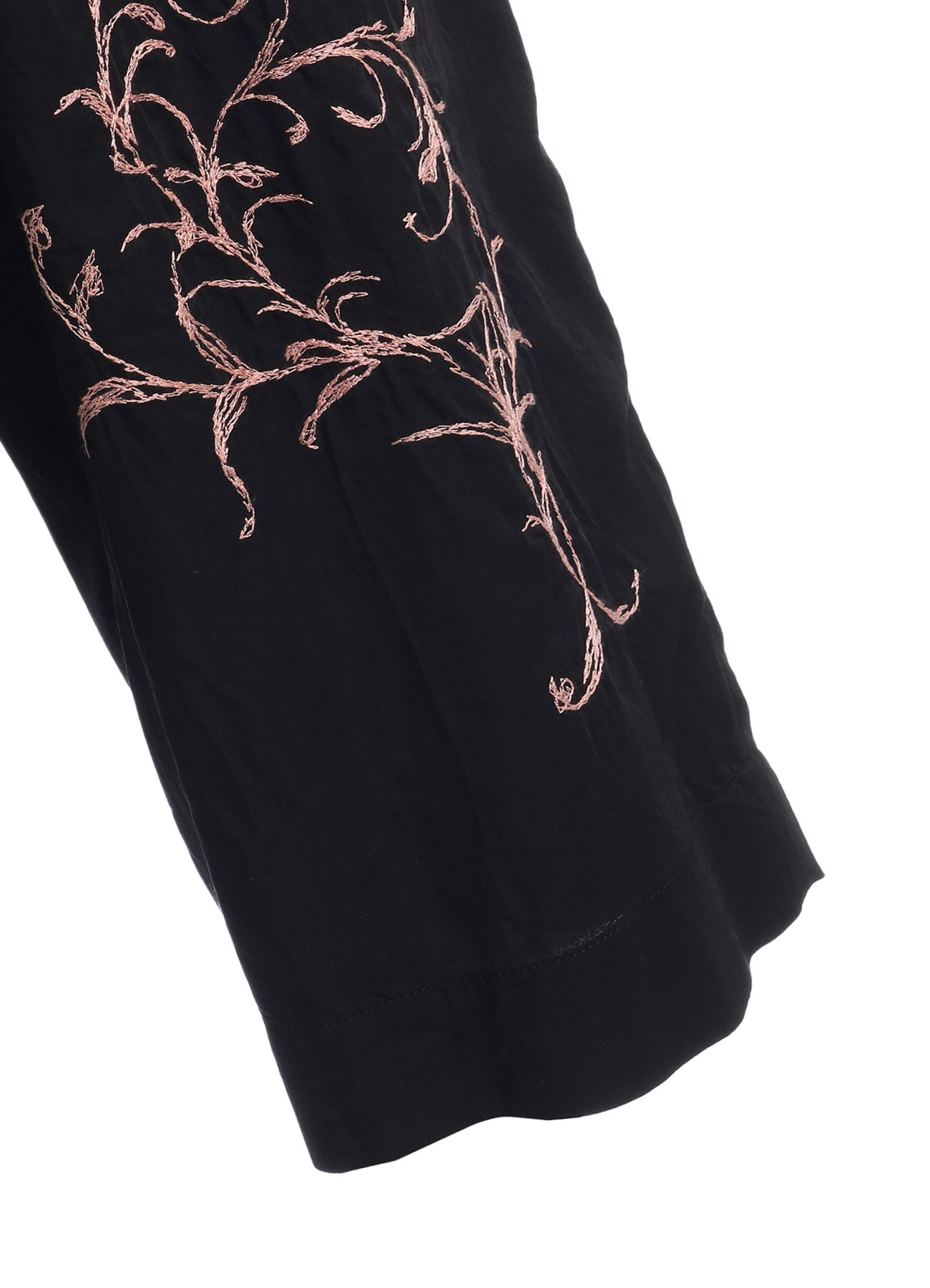 CU/ DUNGAREE TWILL BOTANICAL WIDE PANTS