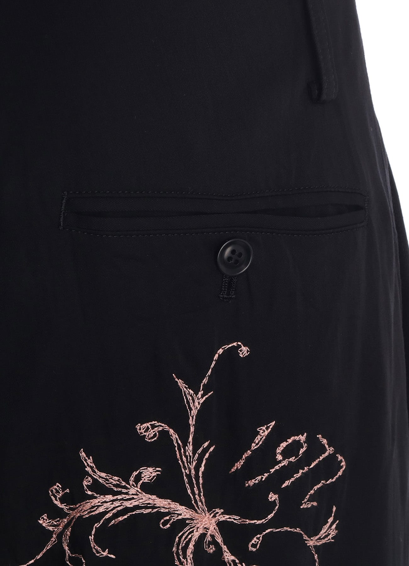 CU/ DUNGAREE TWILL BOTANICAL WIDE PANTS