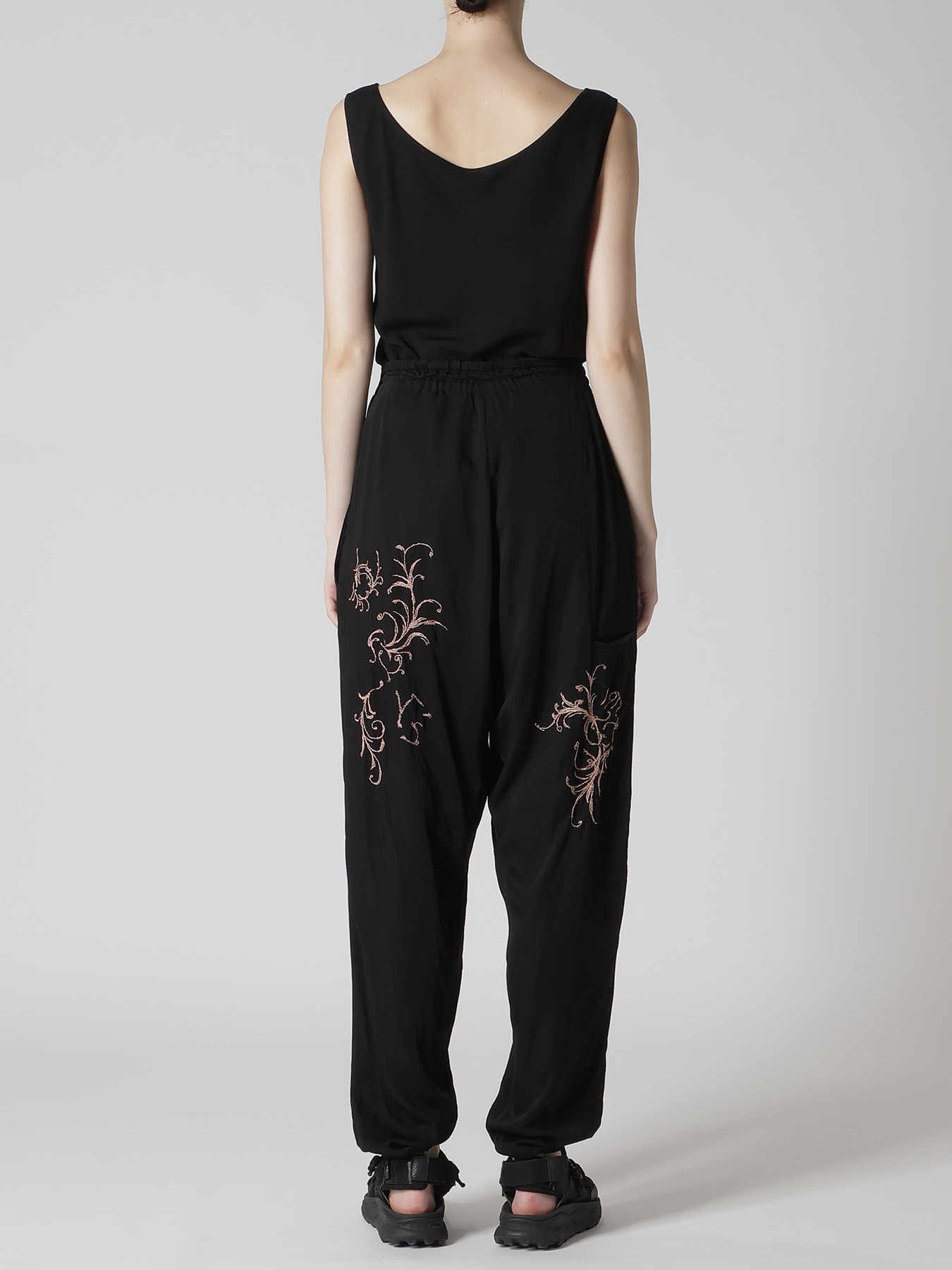 CU/ DUNGAREE TWILL BOTANICAL JOGGER PANTS