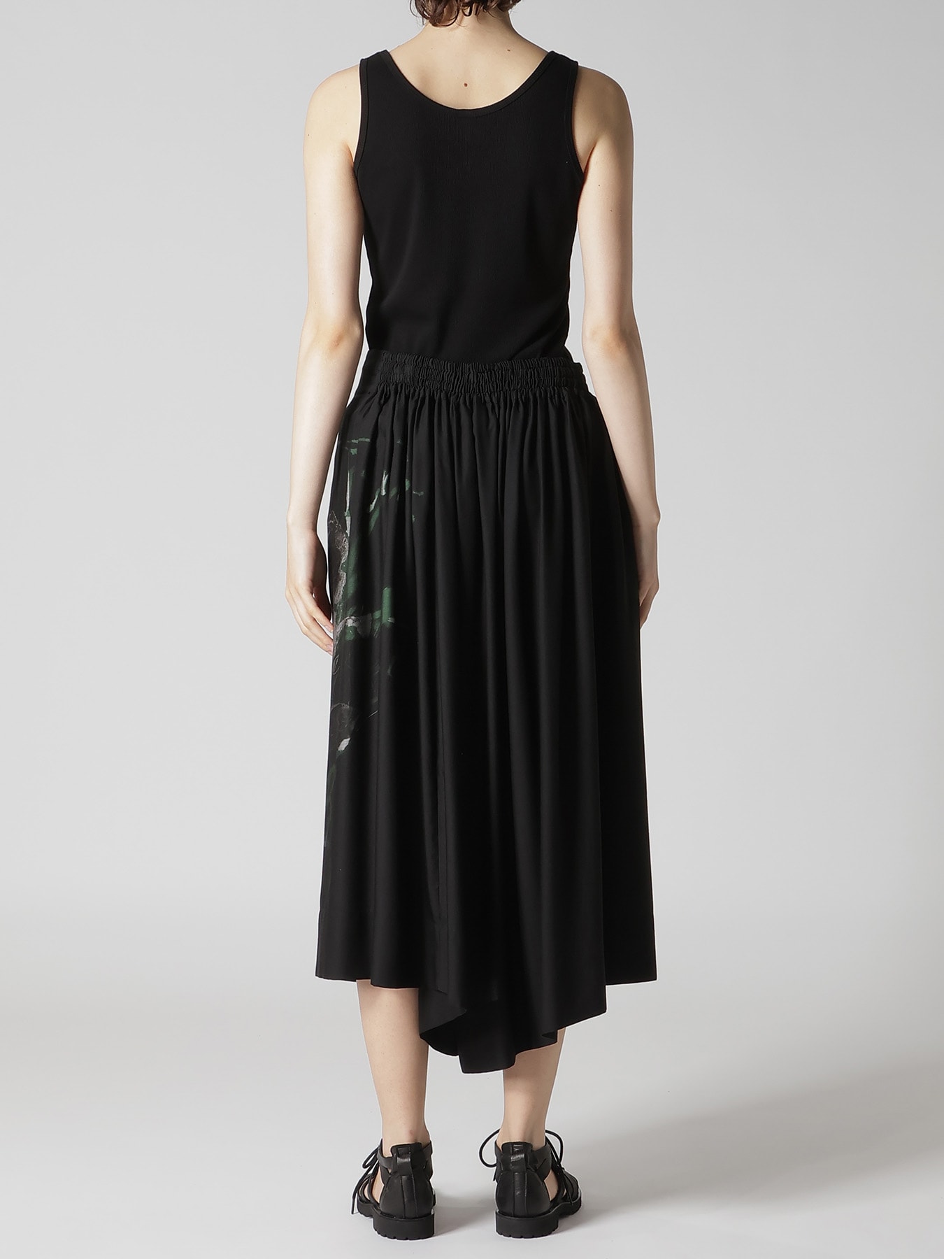 CU/DUNGAREE TWILL GATHERED PANTS