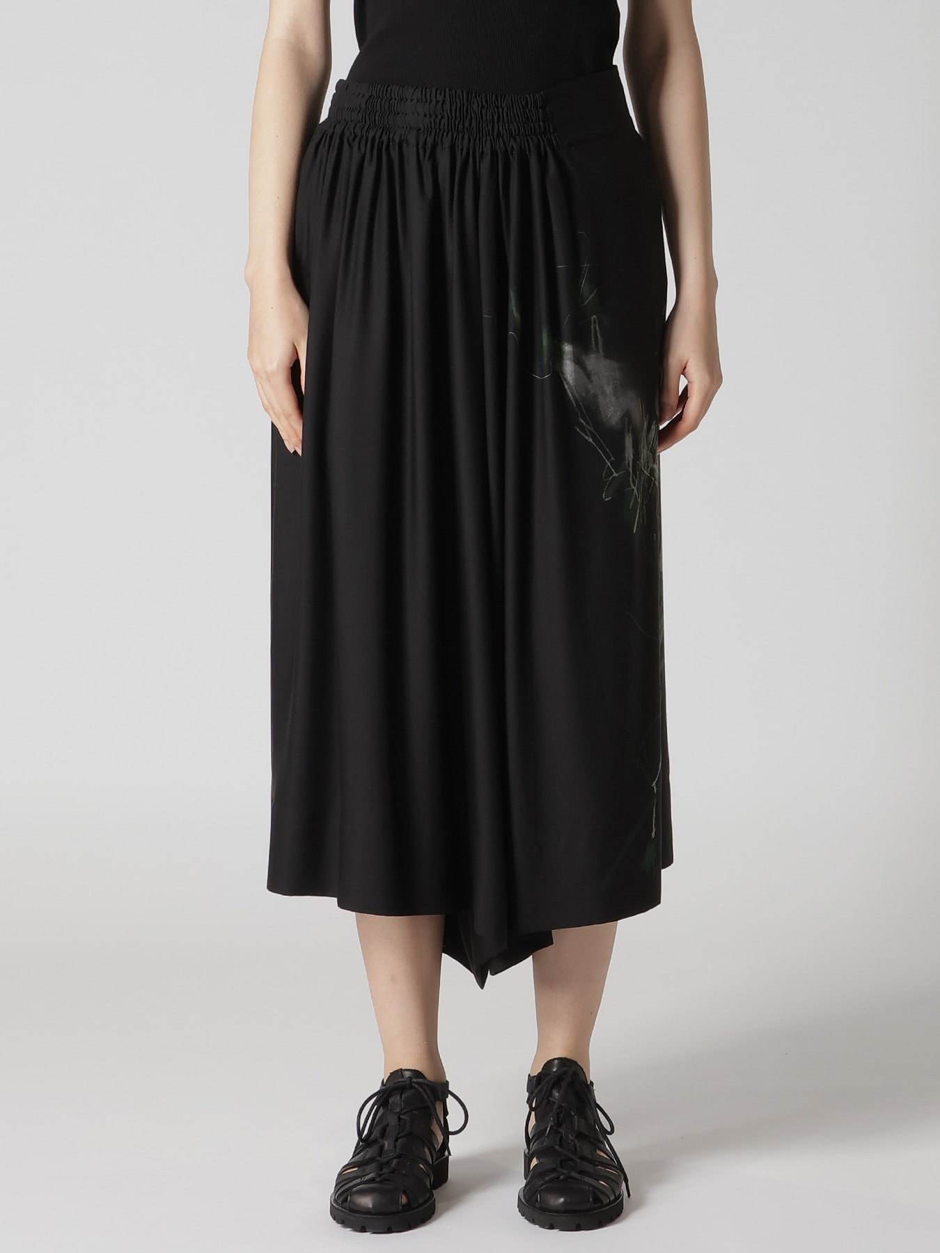 CU/DUNGAREE TWILL GATHERED PANTS