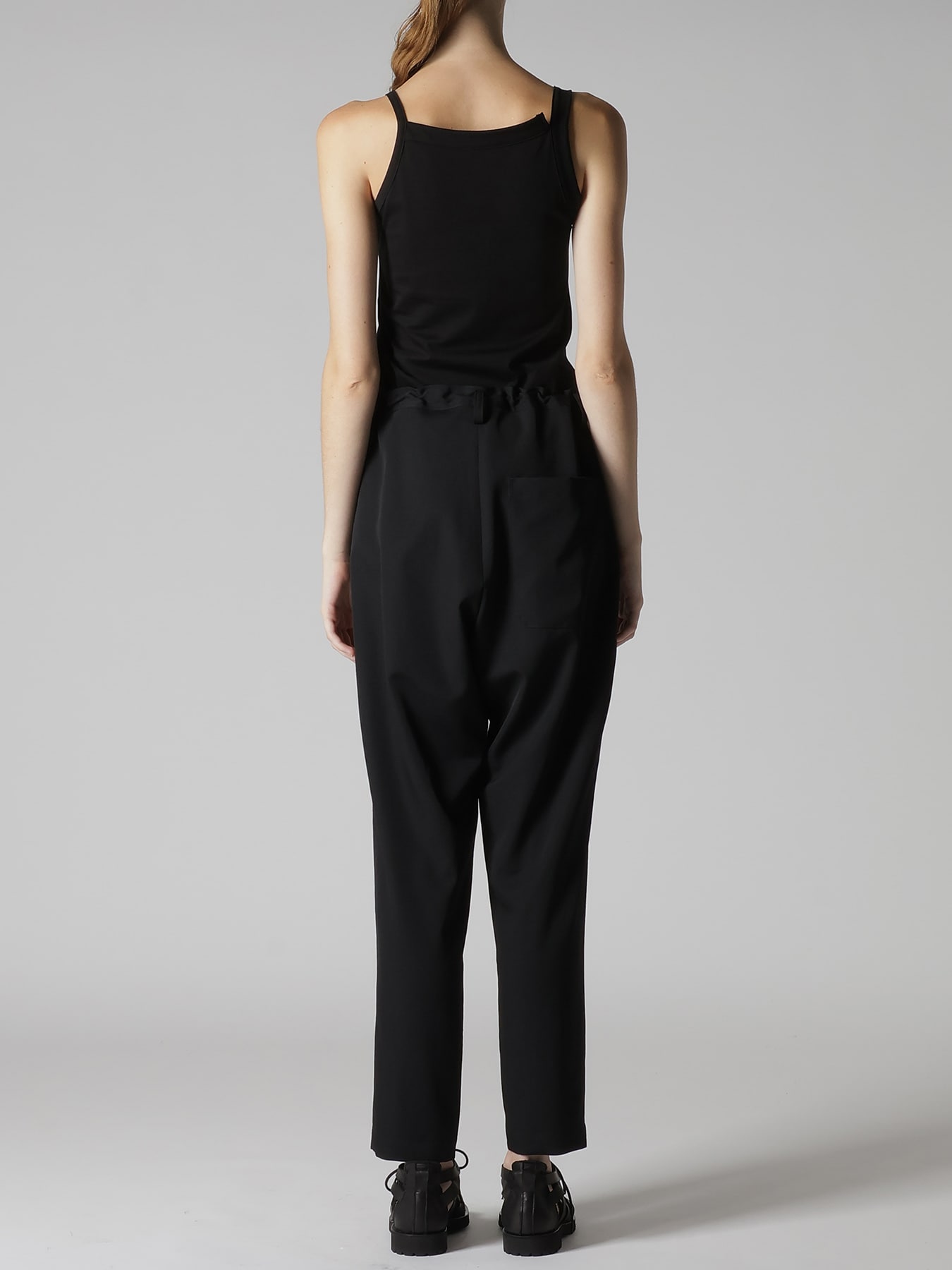 WOOL GABARDINE TAPERED PANTS