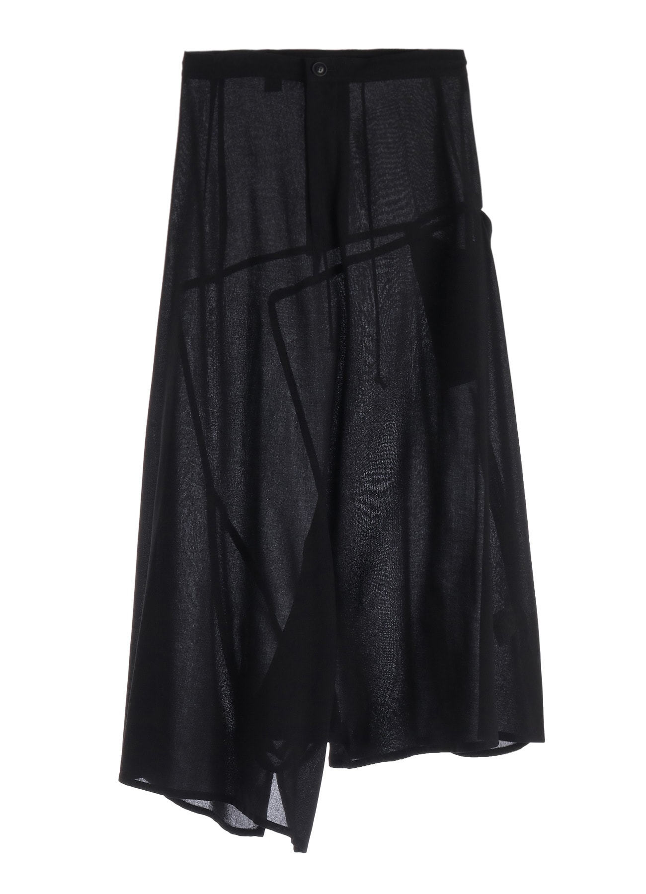 RY/NY GAUZE ASYMMETRIC PANTS WITH GUSSET