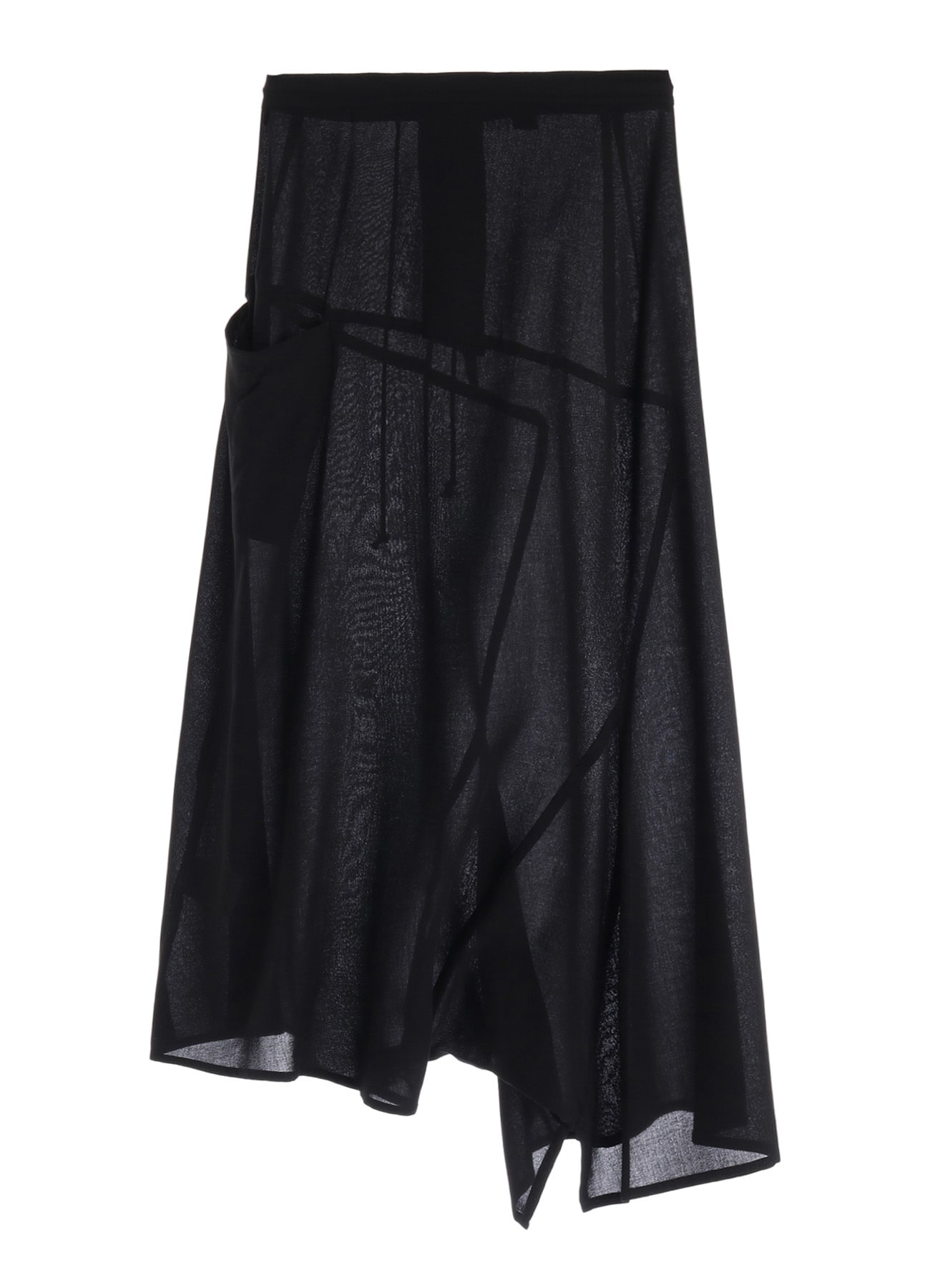 RY/NY GAUZE ASYMMETRIC PANTS WITH GUSSET