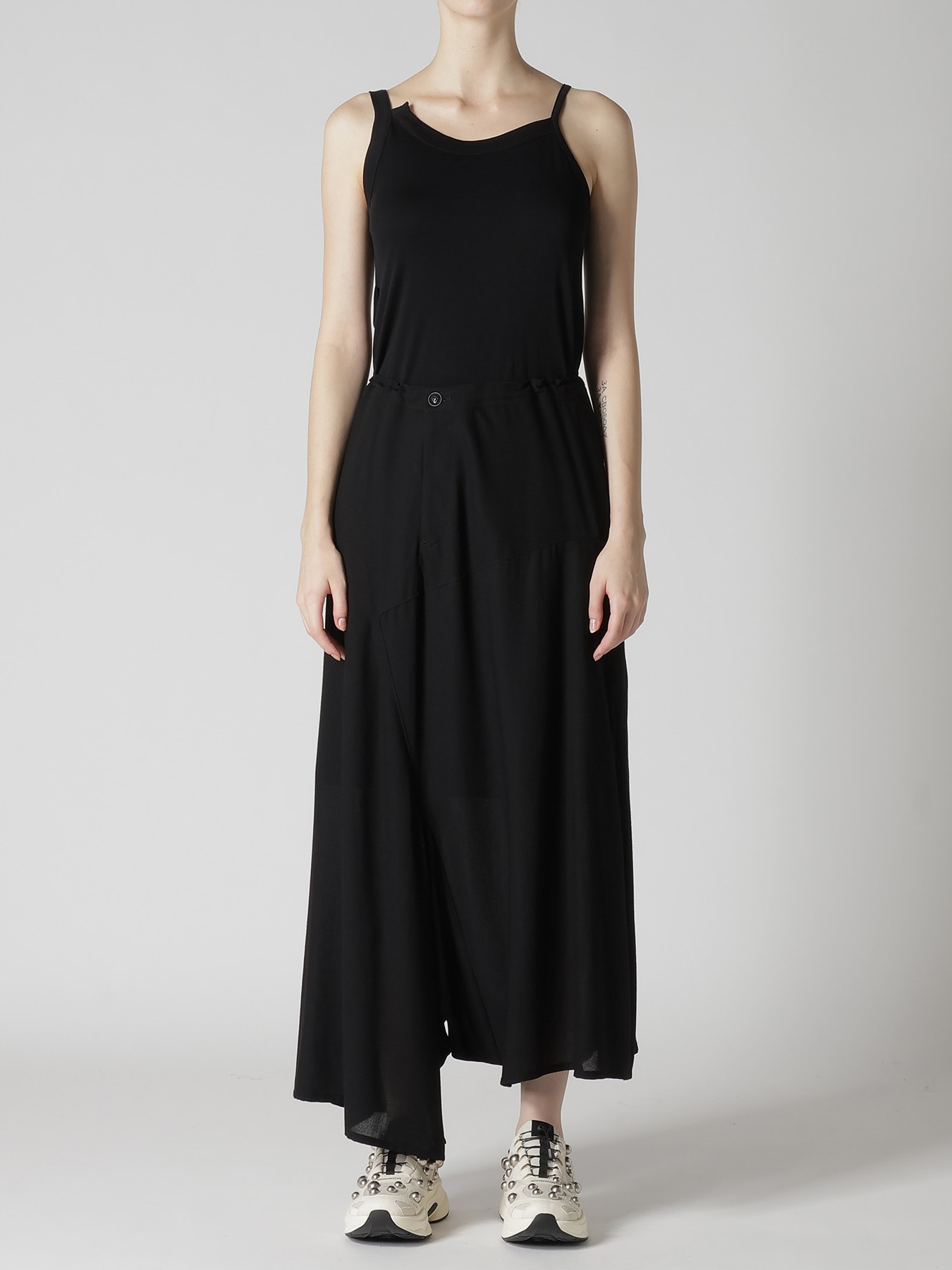 RY/NY GAUZE ASYMMETRIC PANTS WITH GUSSET