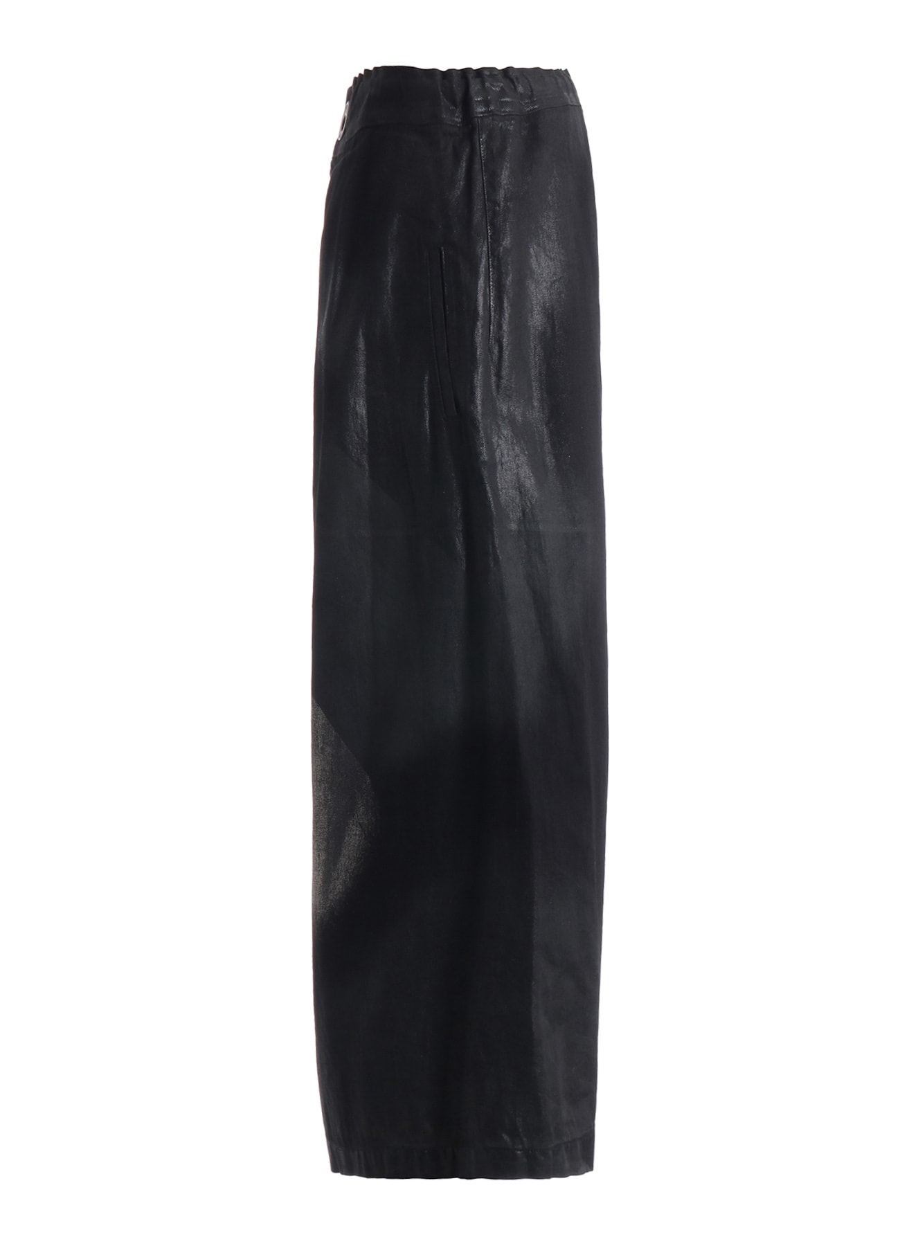 8OZ DENIM FOIL PRINT FRONT TUCK WIDE PANTS