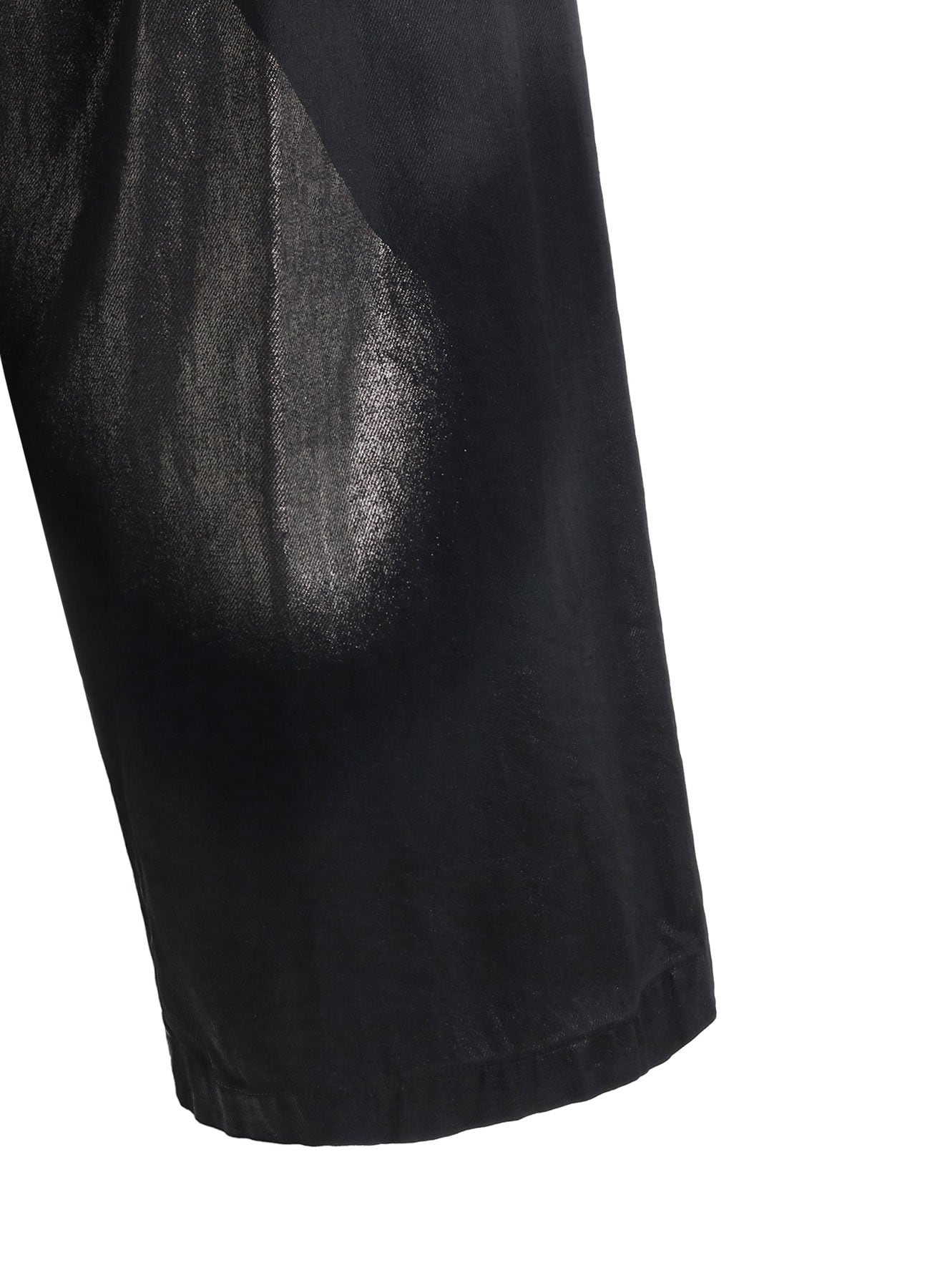 8OZ DENIM FOIL PRINT FRONT TUCK WIDE PANTS