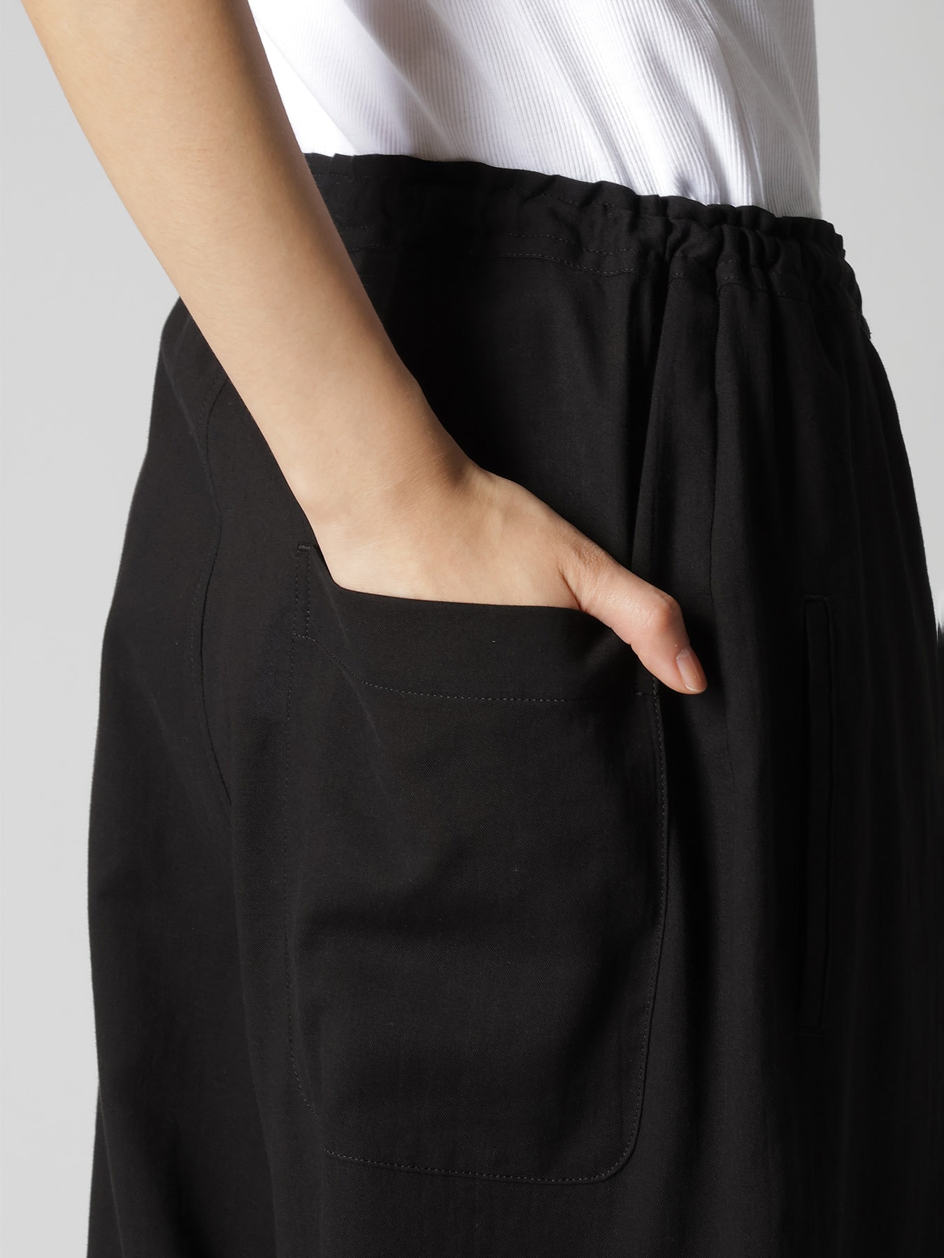 COTTON VOILE VIYELLA FRONT TUCK WIDE PANTS