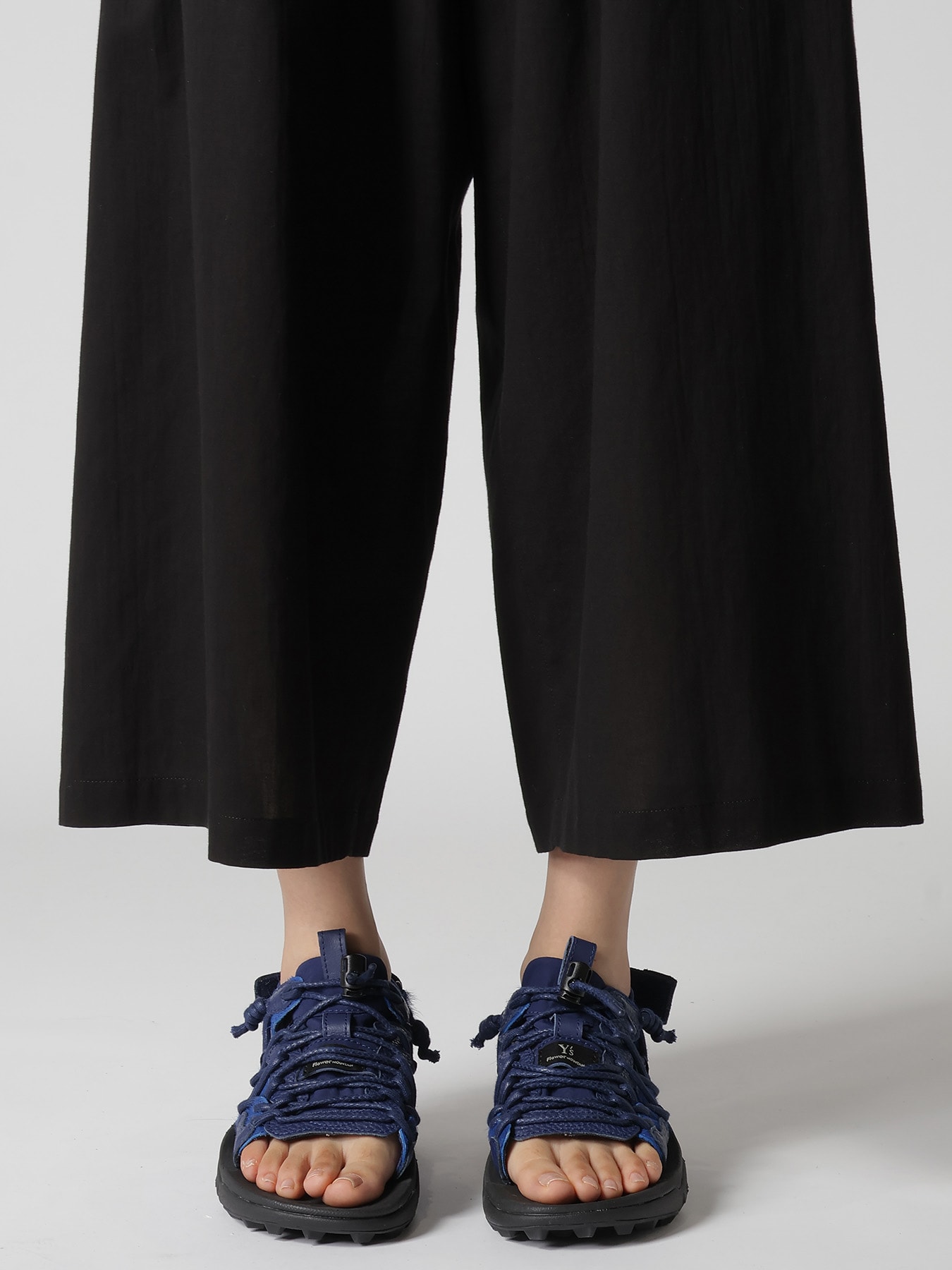 COTTON VOILE VIYELLA FRONT TUCK WIDE PANTS