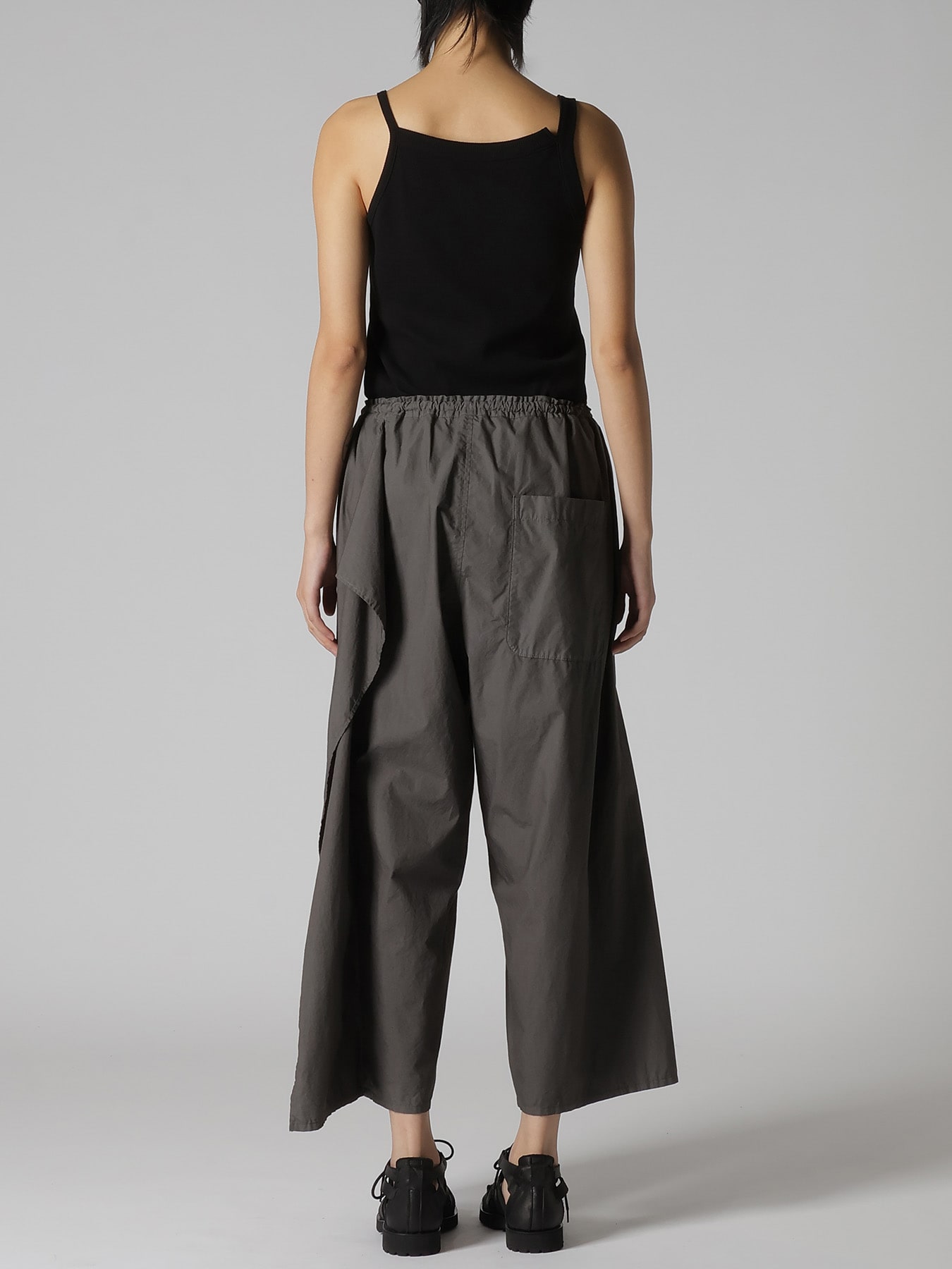COTTON TYPEWRITER LEFT DRAPE PANTS
