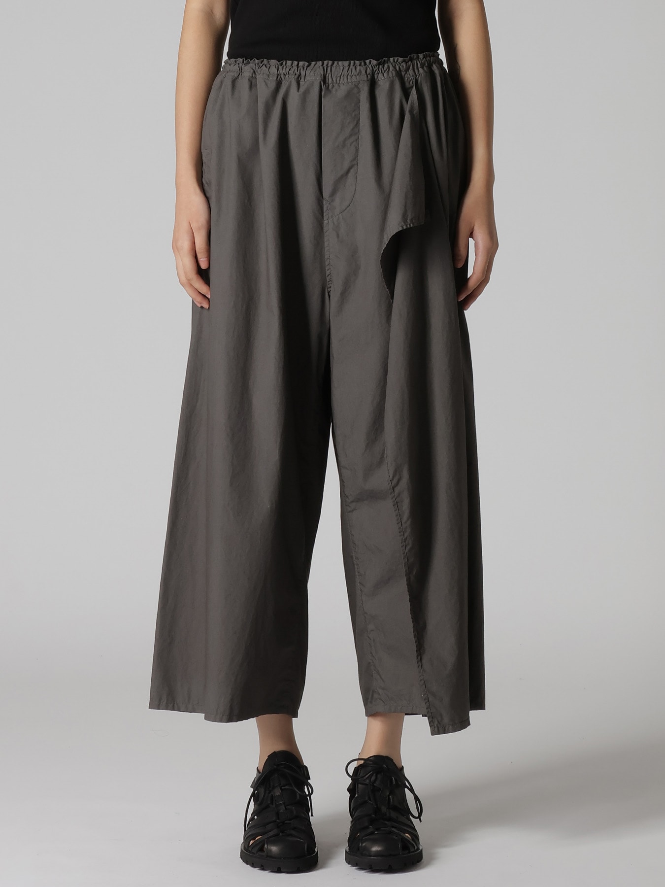 COTTON TYPEWRITER LEFT DRAPE PANTS