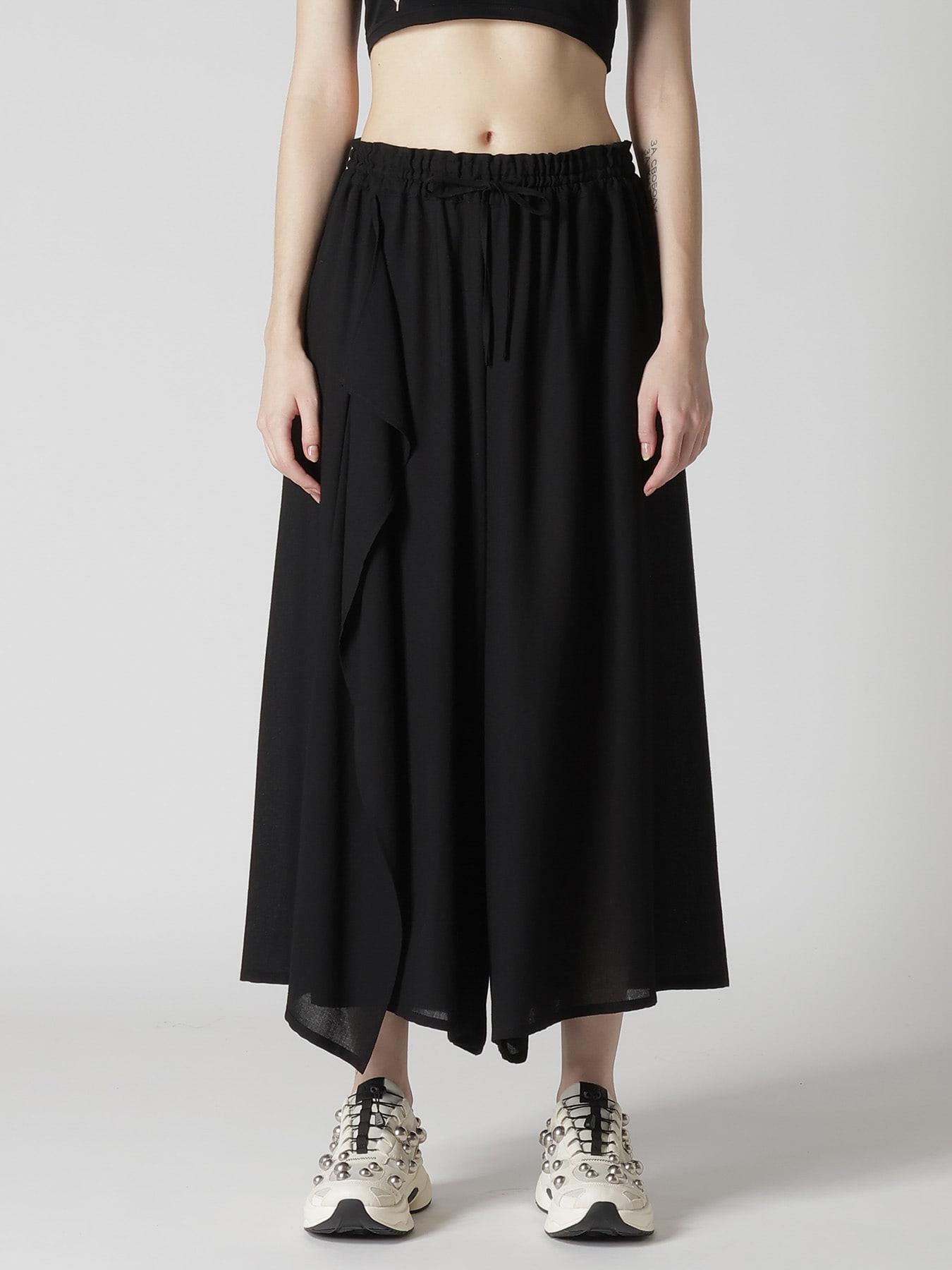 RY/NY GAUZE DRAPE FLARE PANTS