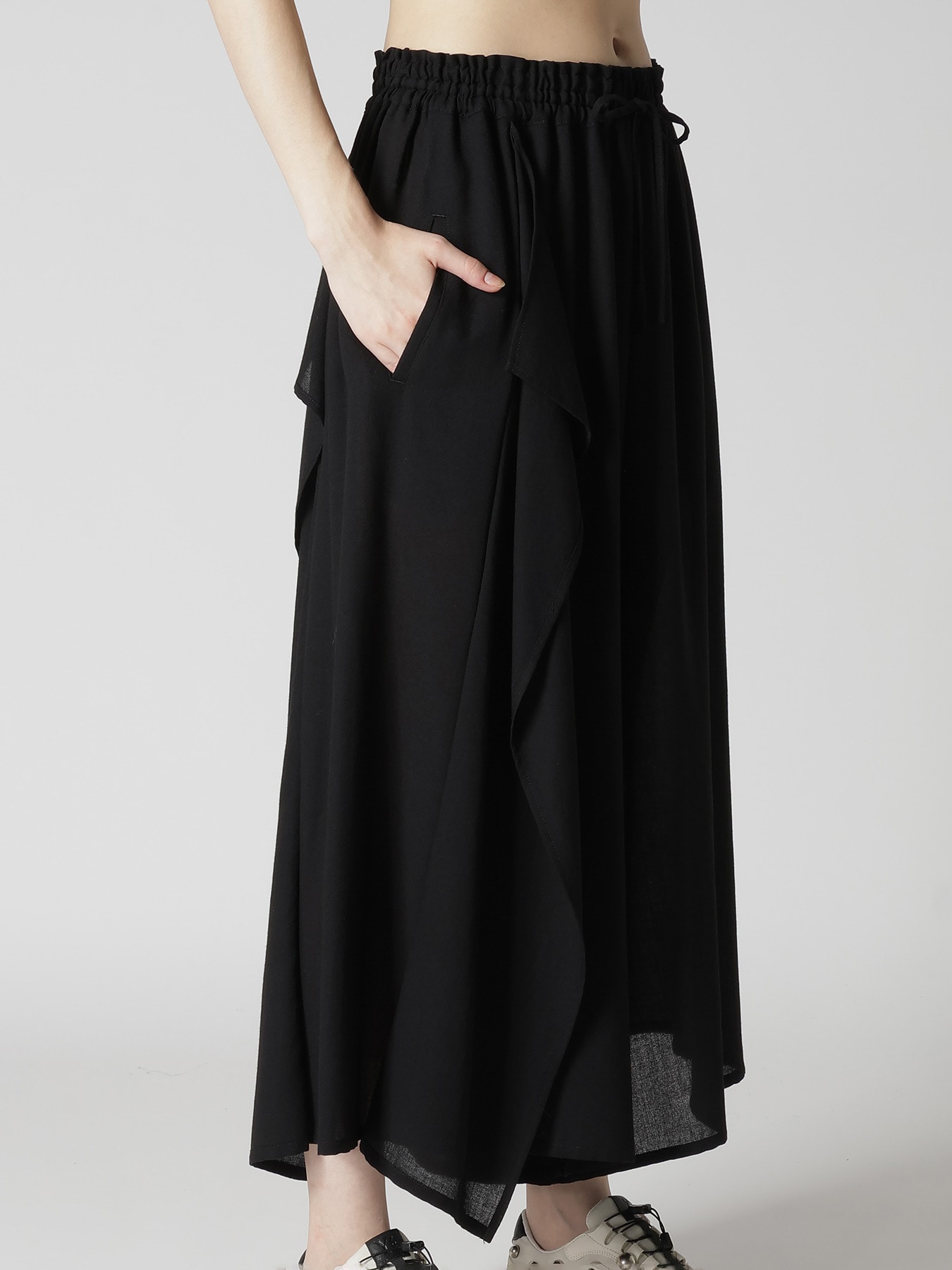 RY/NY GAUZE DRAPE FLARE PANTS