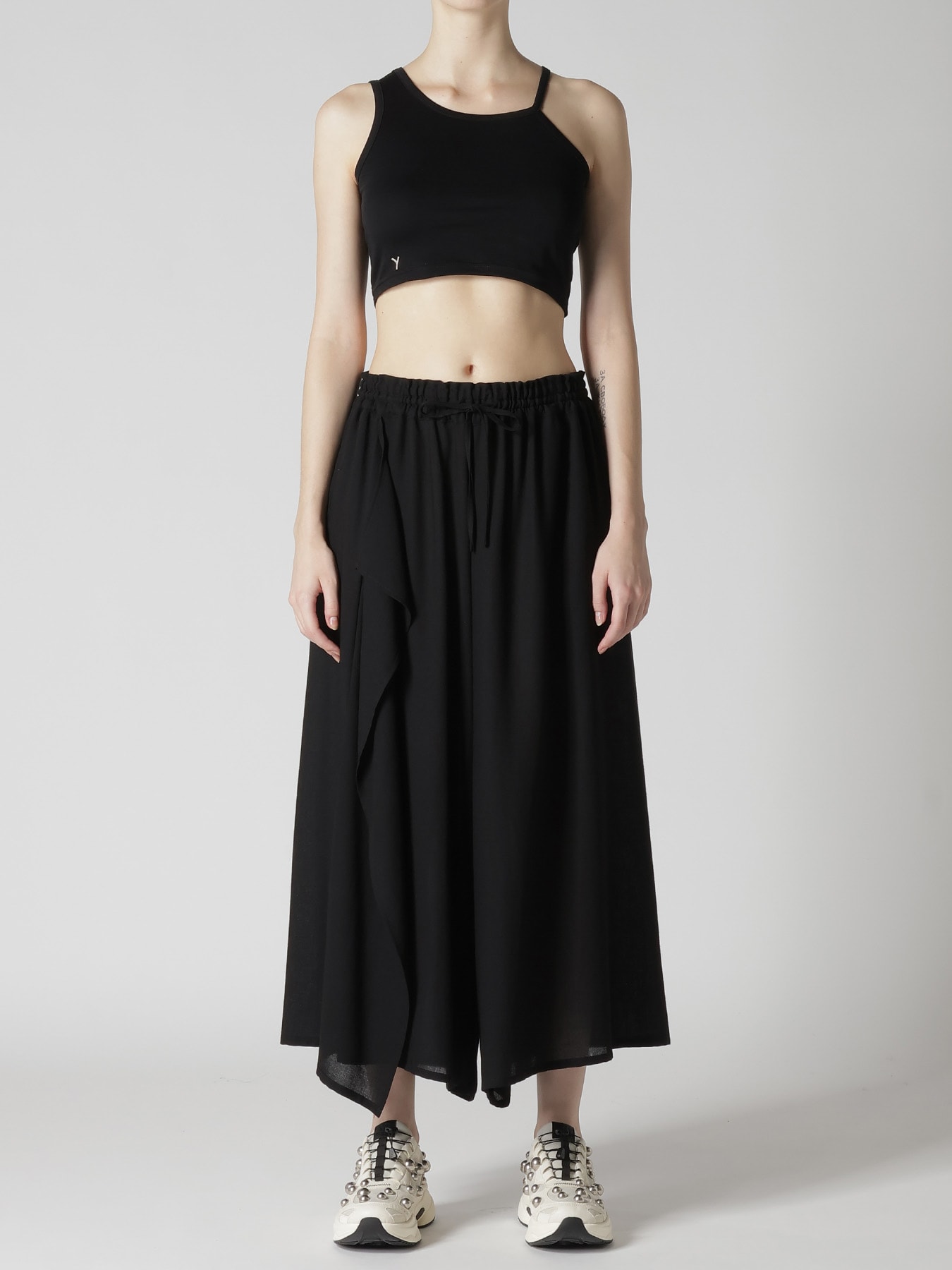 RY/NY GAUZE DRAPE FLARE PANTS