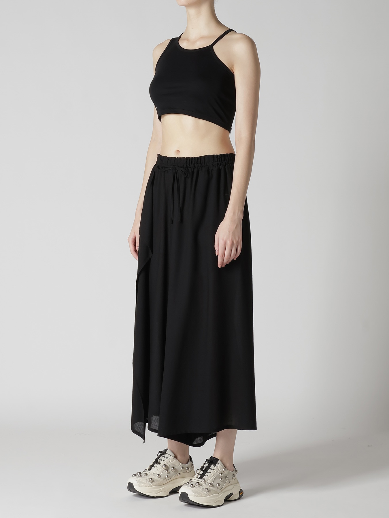 RY/NY GAUZE DRAPE FLARE PANTS