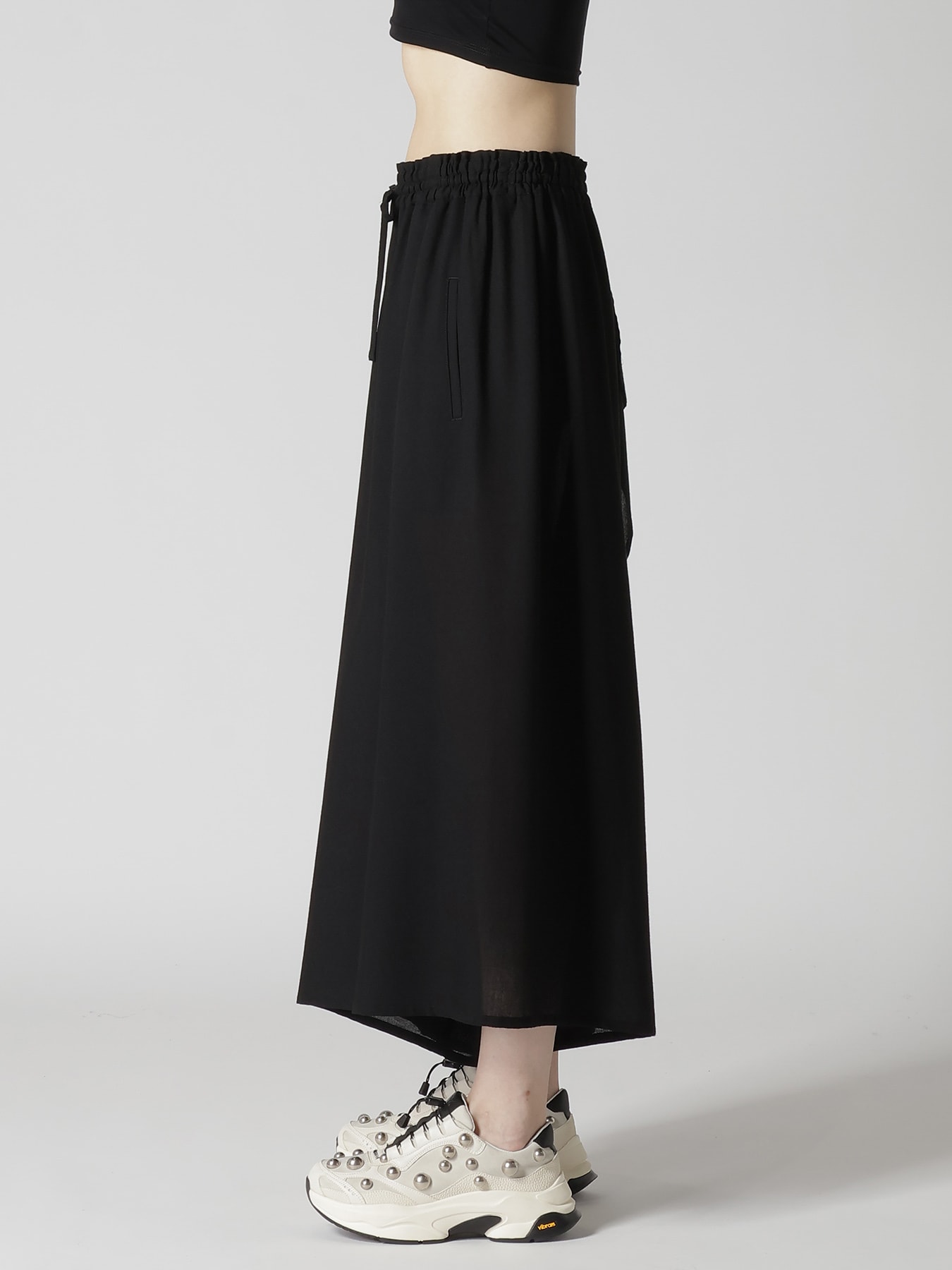 RY/NY GAUZE DRAPE FLARE PANTS