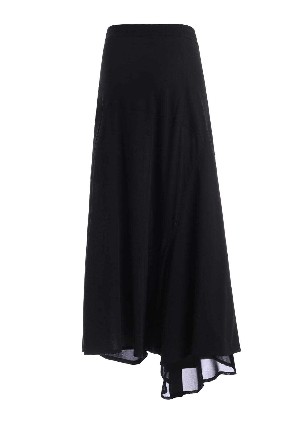 COTTON HARD TWISTED JERSEY ASYMMETRIC PANTS