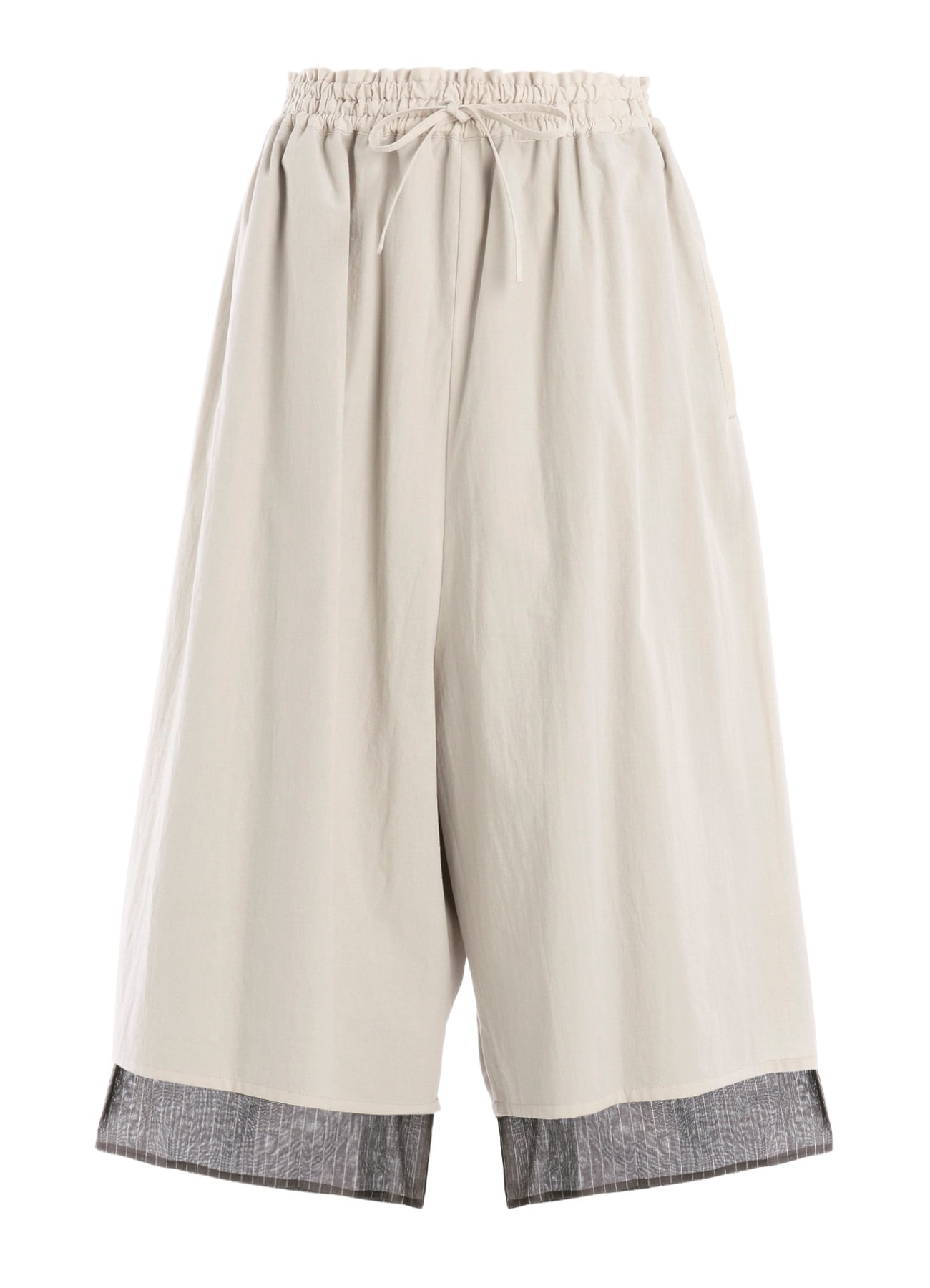COTTON BROAD GATHER DOUBLE PANTS