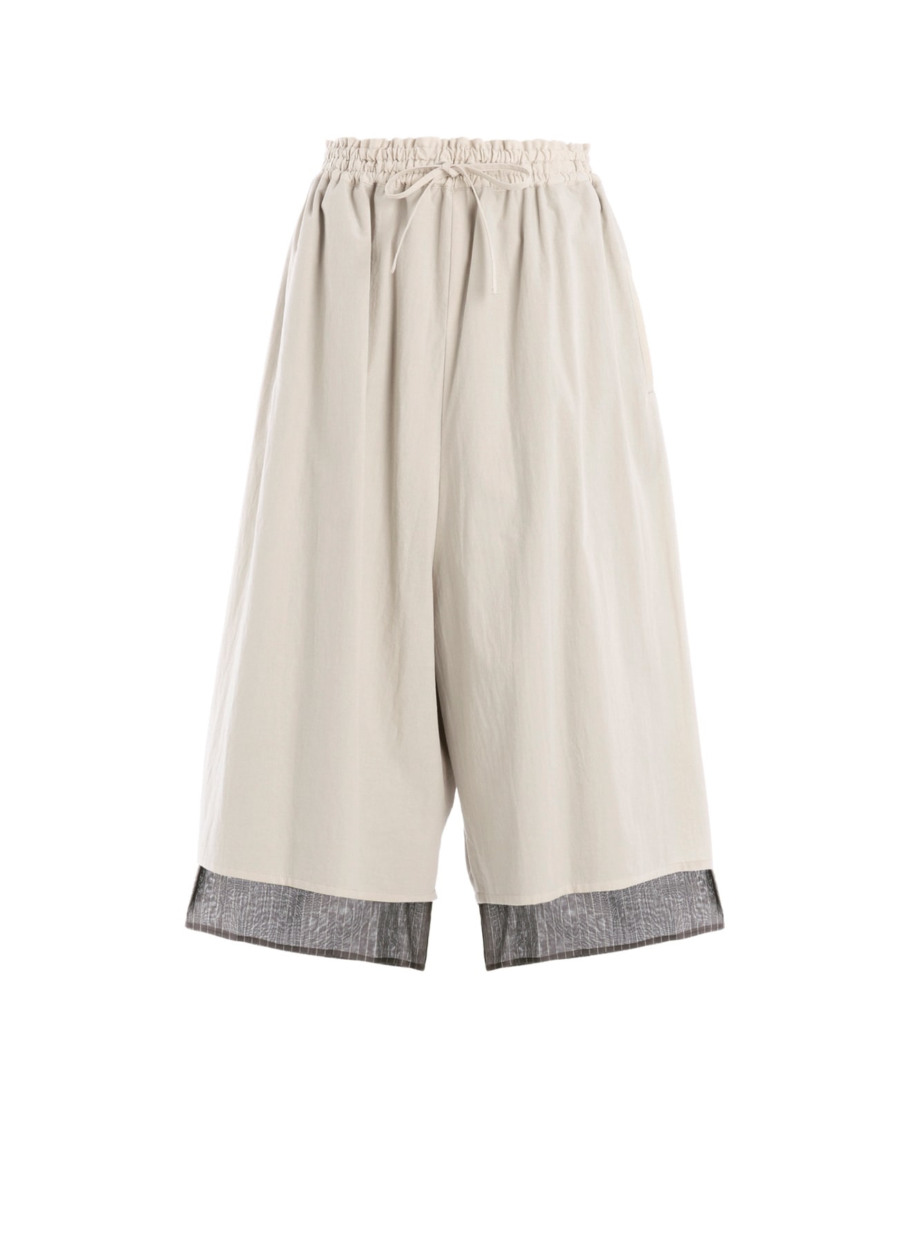 COTTON BROAD GATHER DOUBLE PANTS