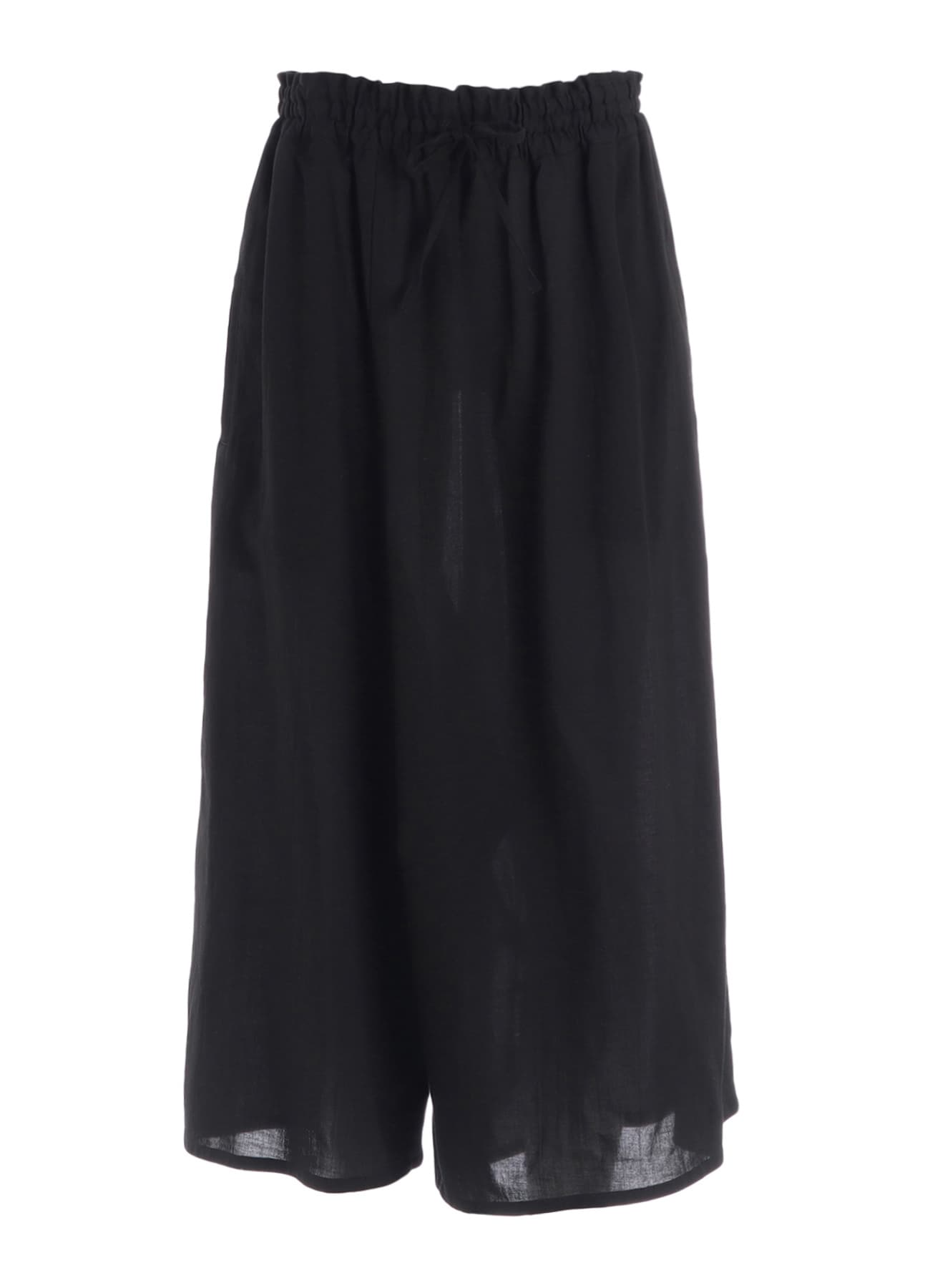 COTTON VOILE VIYELLA ASYMMETRIC GATHERED PANTS