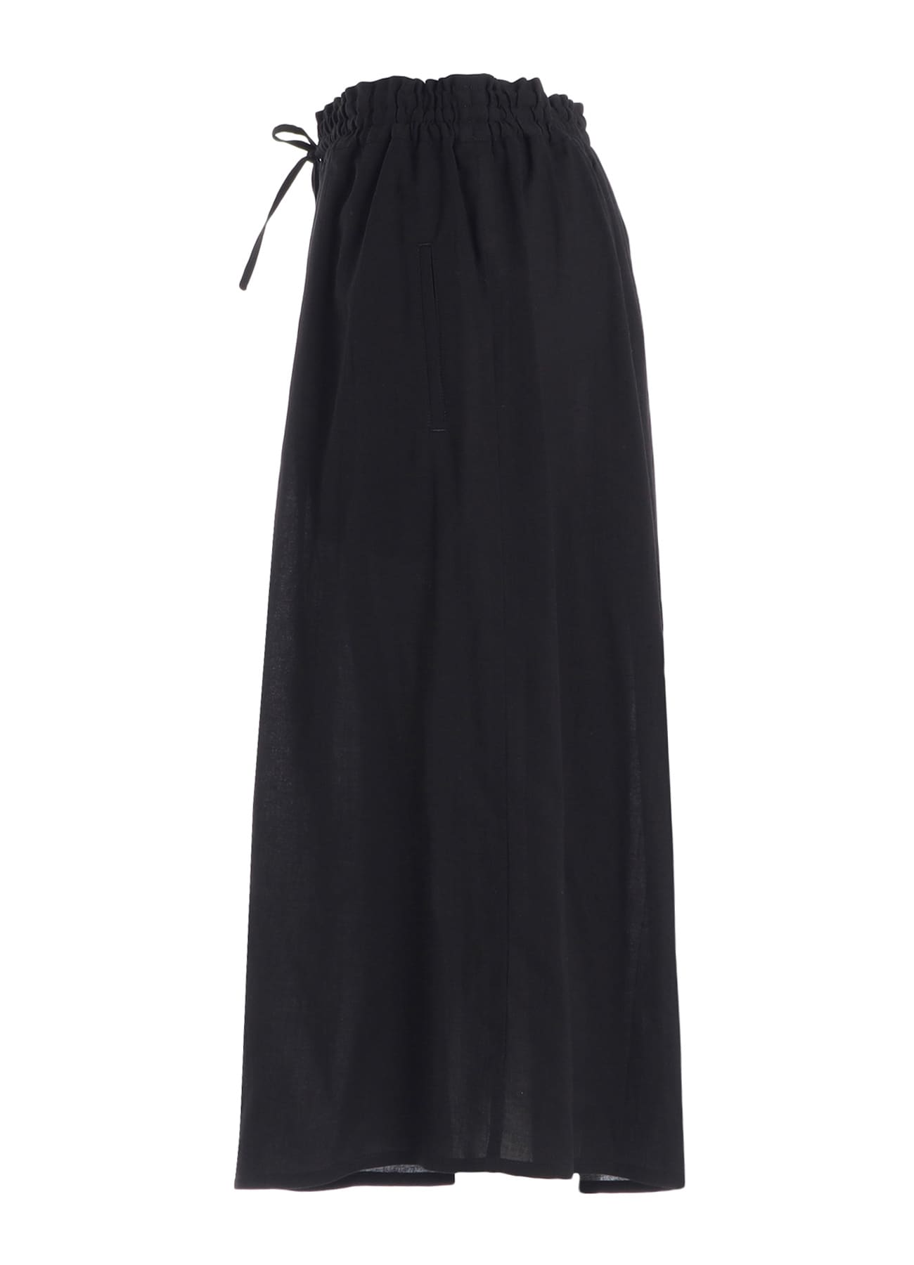 COTTON VOILE VIYELLA ASYMMETRIC GATHERED PANTS