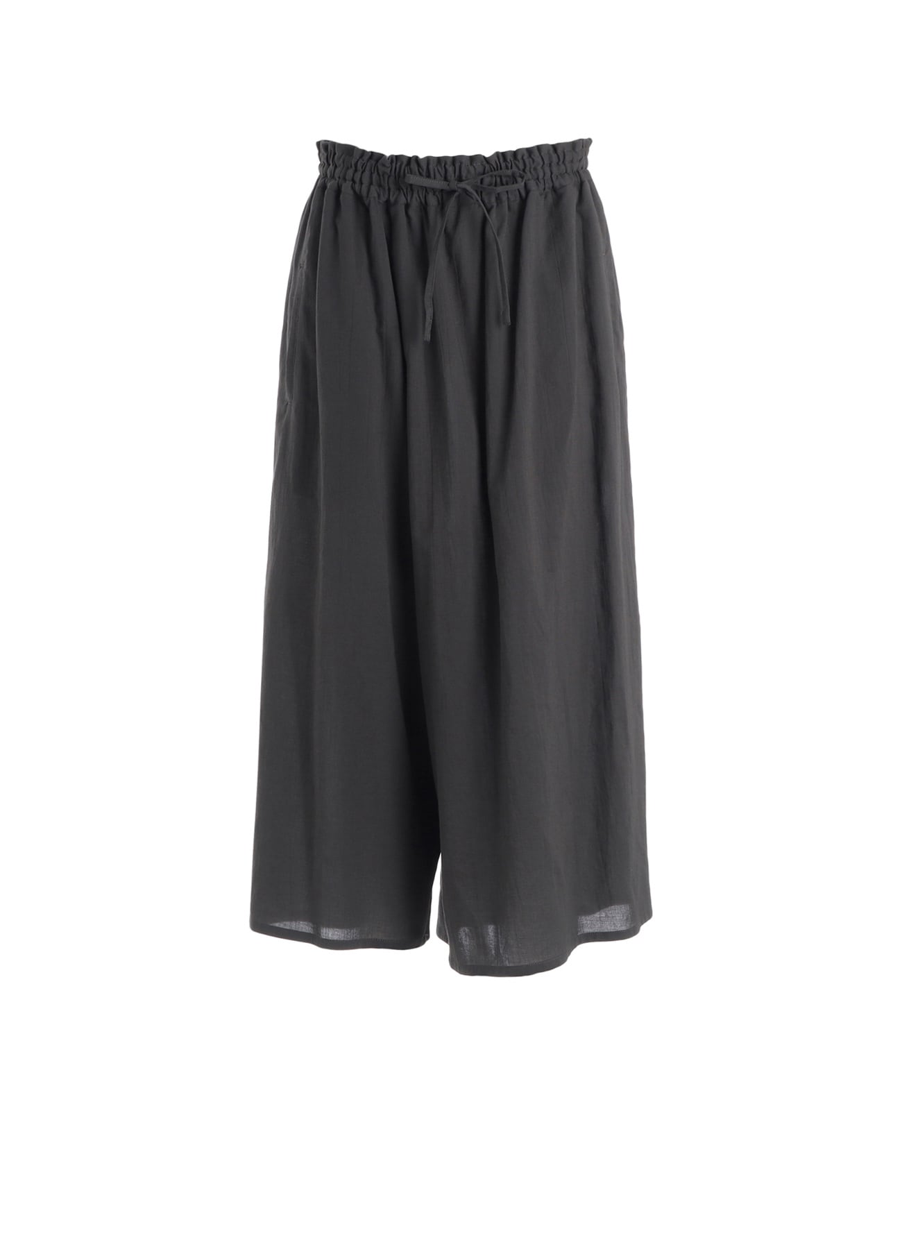 COTTON VOILE VIYELLA ASYMMETERIC GATHERED PANTS