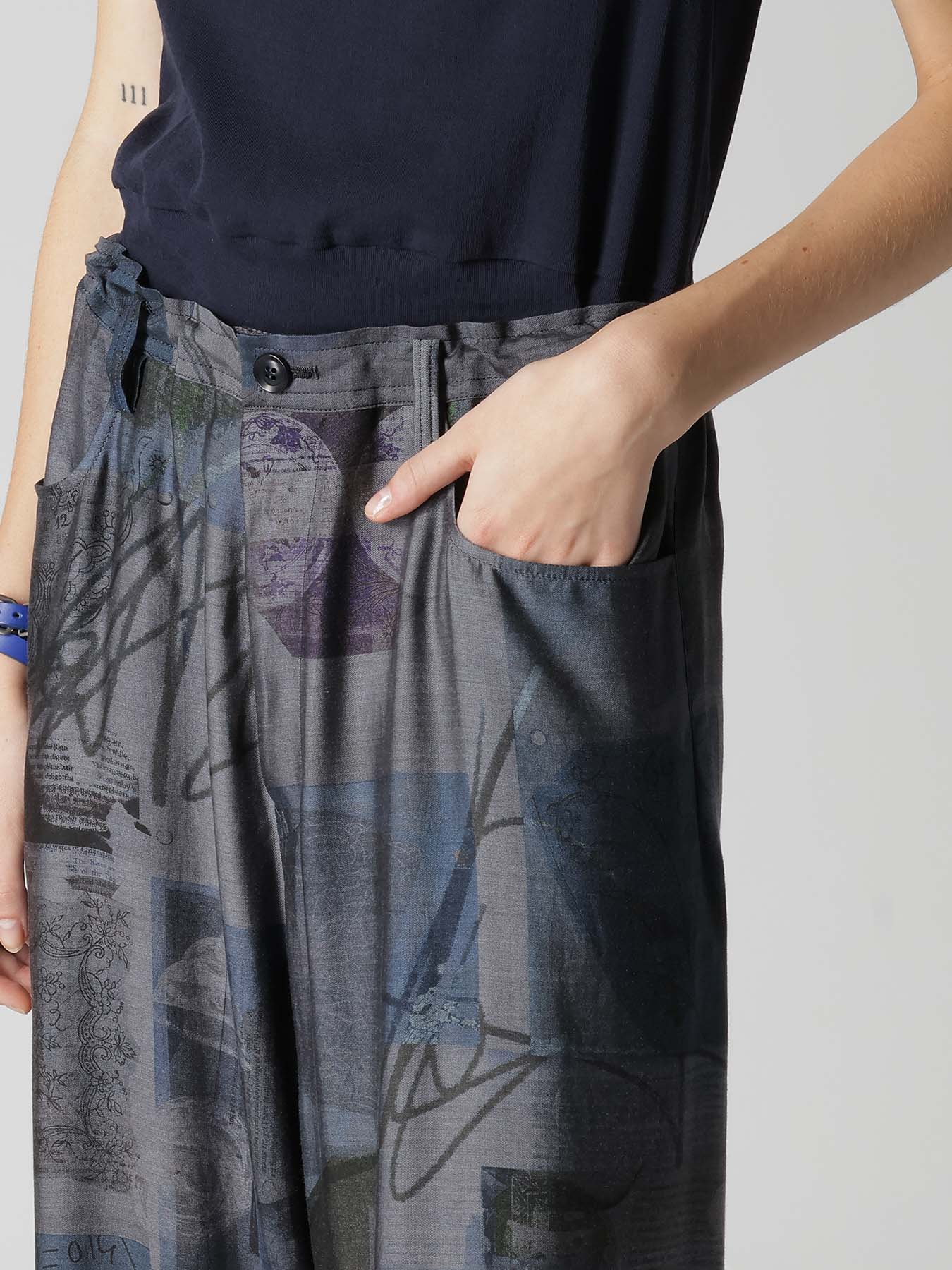 CU/DUNGAREE LIGHT TWILL LONG STRAIGHT PANTS