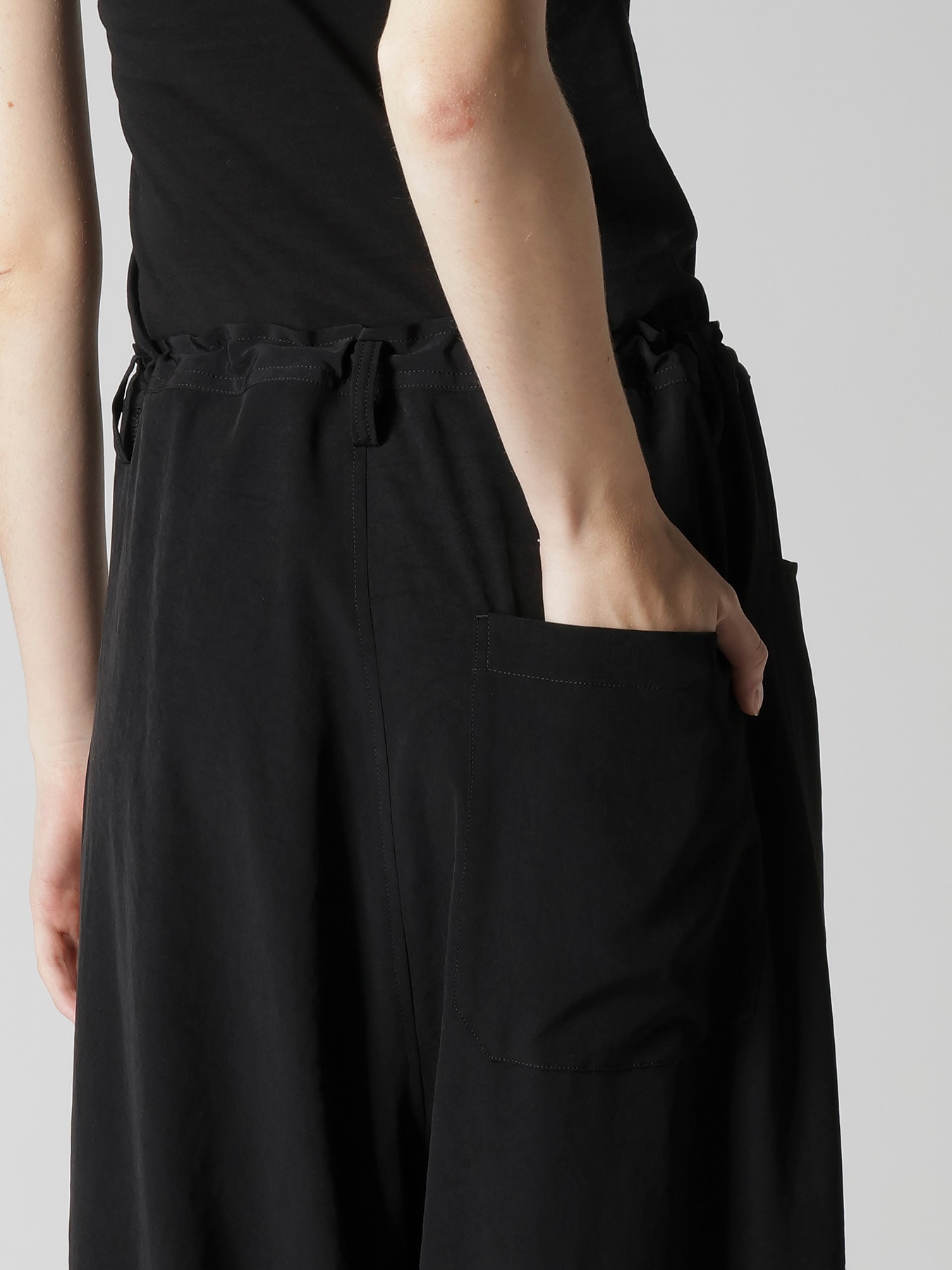 TA/PE CREPE DE CHINE LONG STRAIGHT PANTS