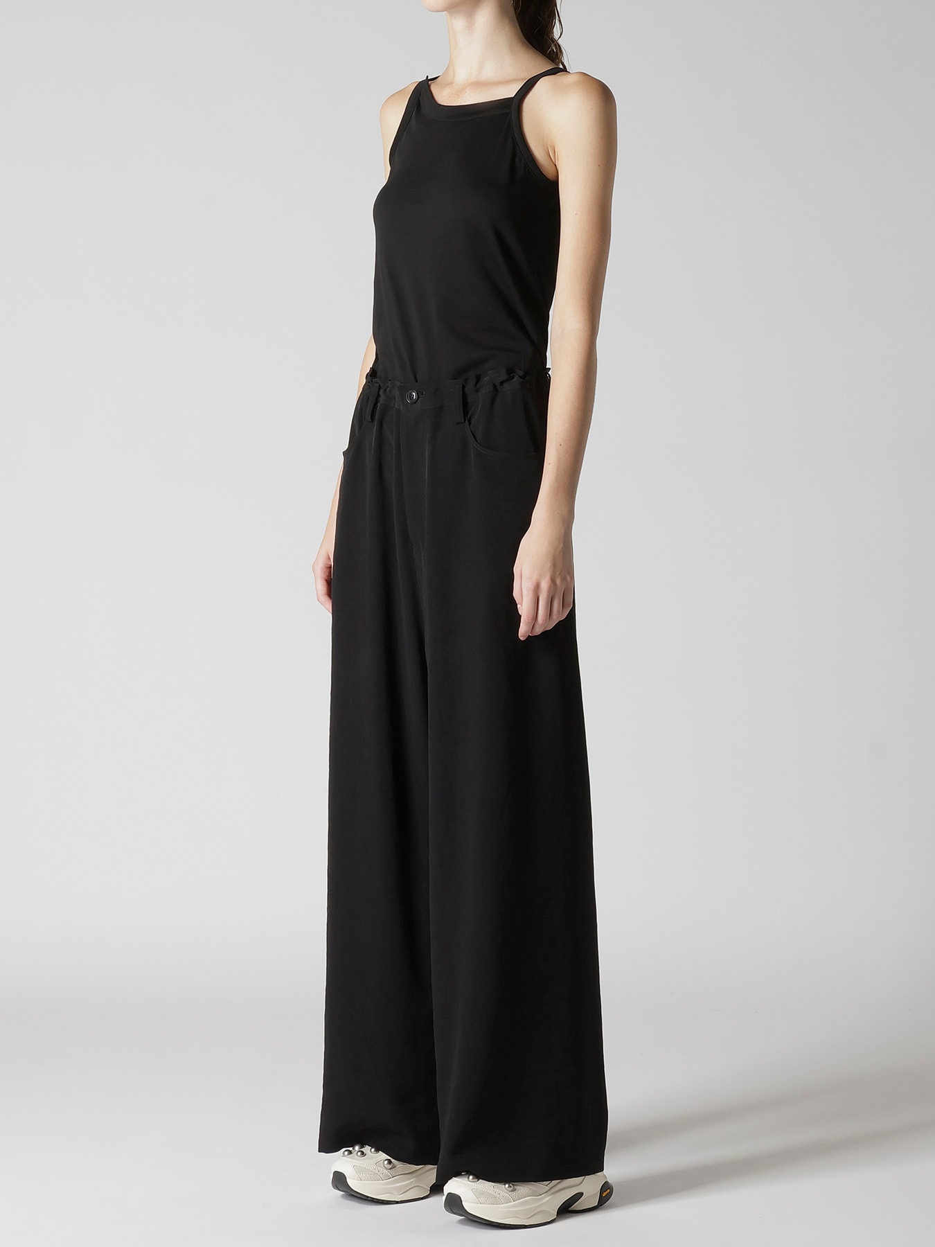 TA/PE CREPE DE CHINE LONG STRAIGHT PANTS