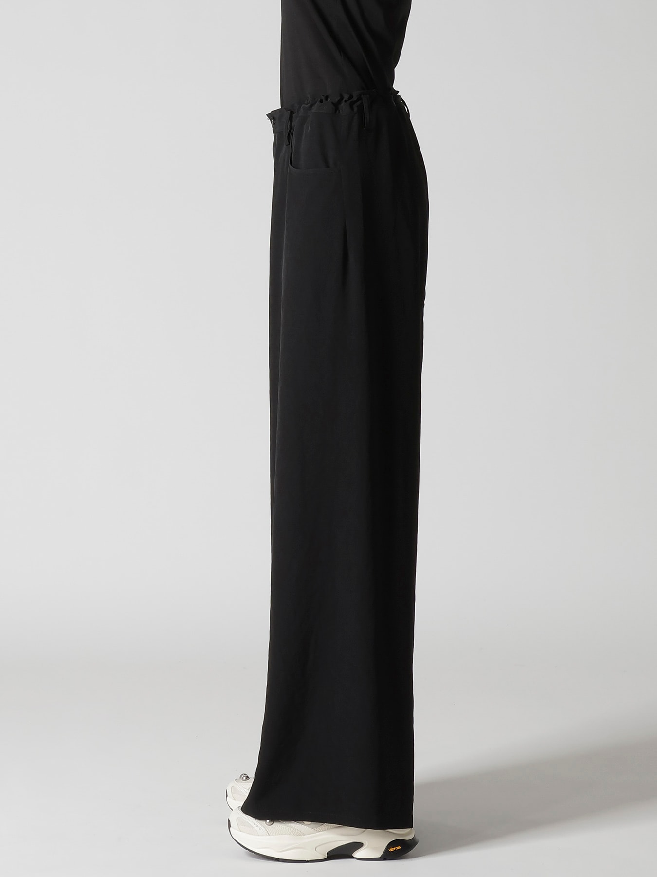 TA/PE CREPE DE CHINE LONG STRAIGHT PANTS