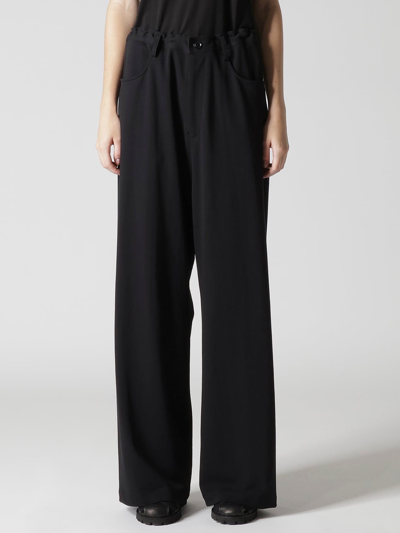 COTTON INLAY LONG STRAIGHT PANTS