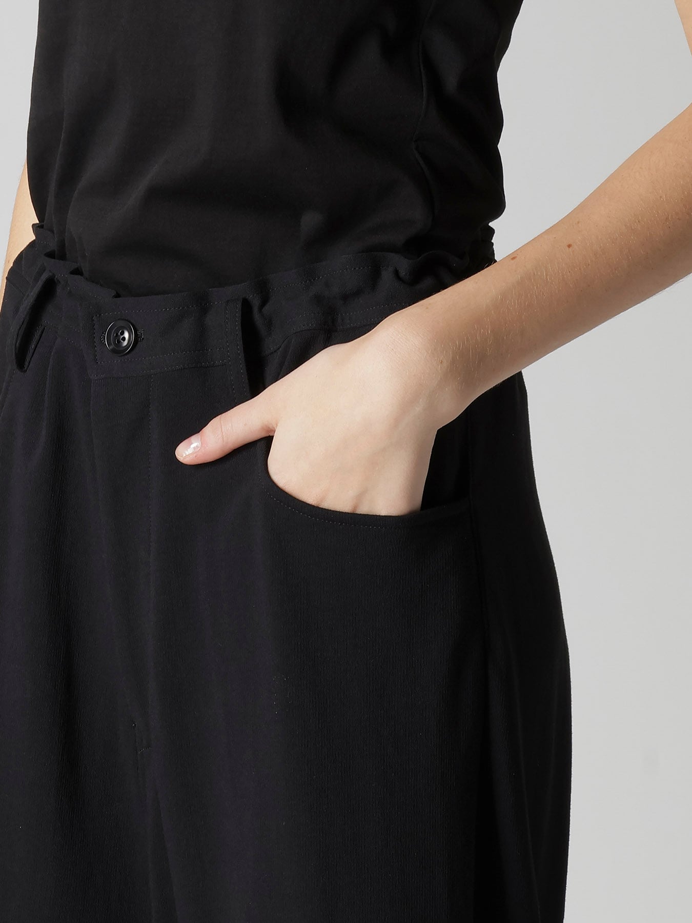 COTTON INLAY LONG STRAIGHT PANTS