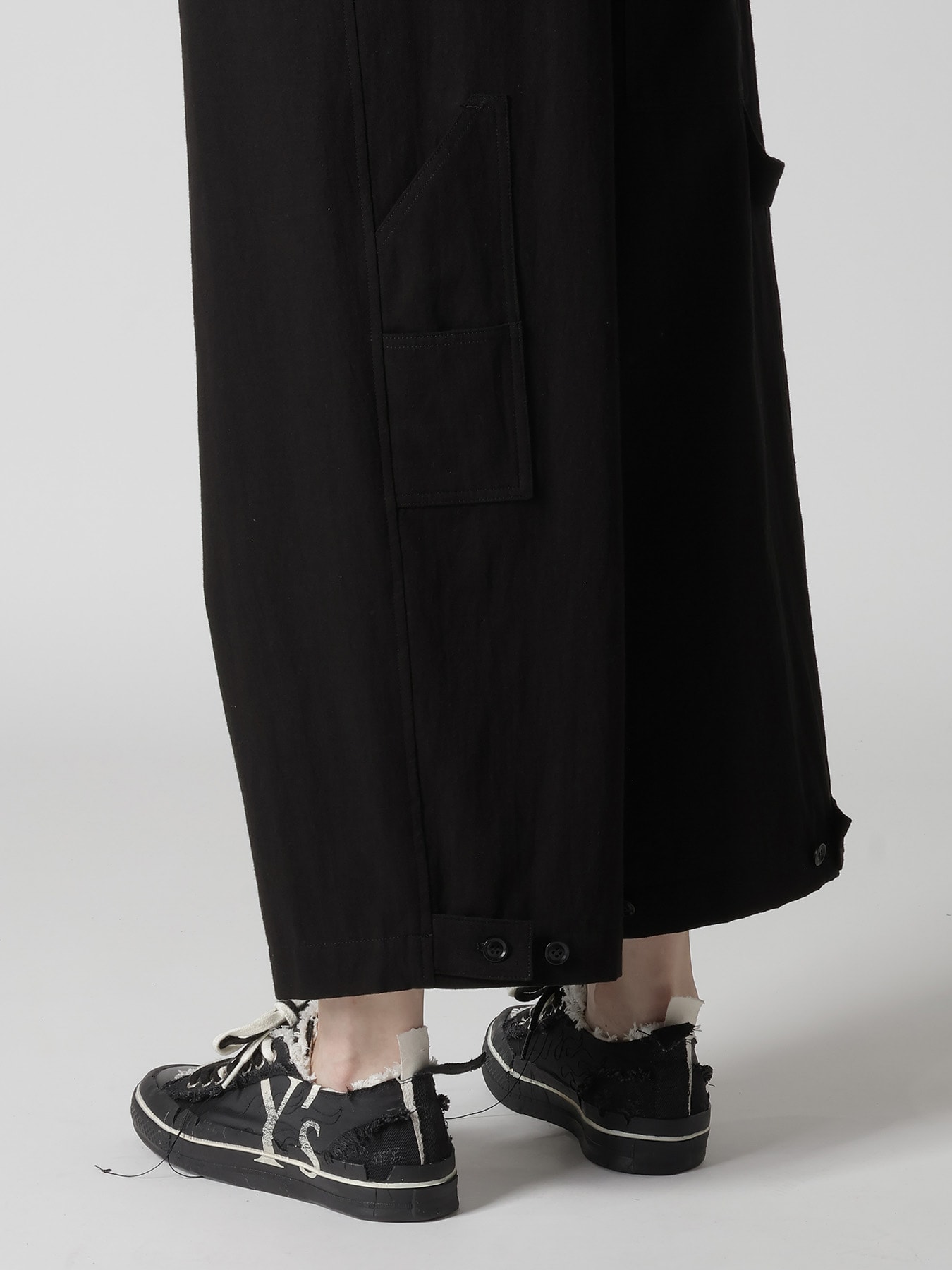 COTTON FLAX GABARDINE OVERALL