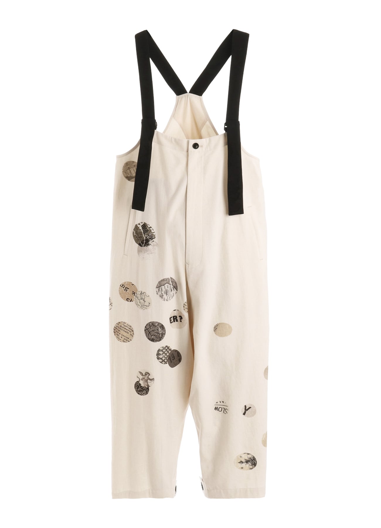 6OZ DENIM ANGEL DOT PRINT OVERALLS