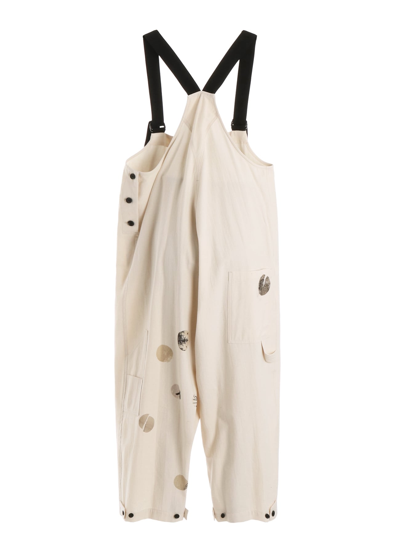 6OZ DENIM ANGEL DOT PRINT OVERALLS