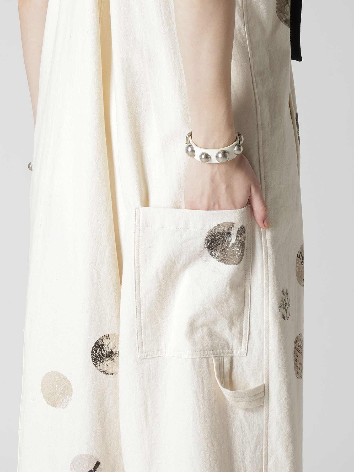 6OZ DENIM ANGEL DOT PRINT OVERALLS