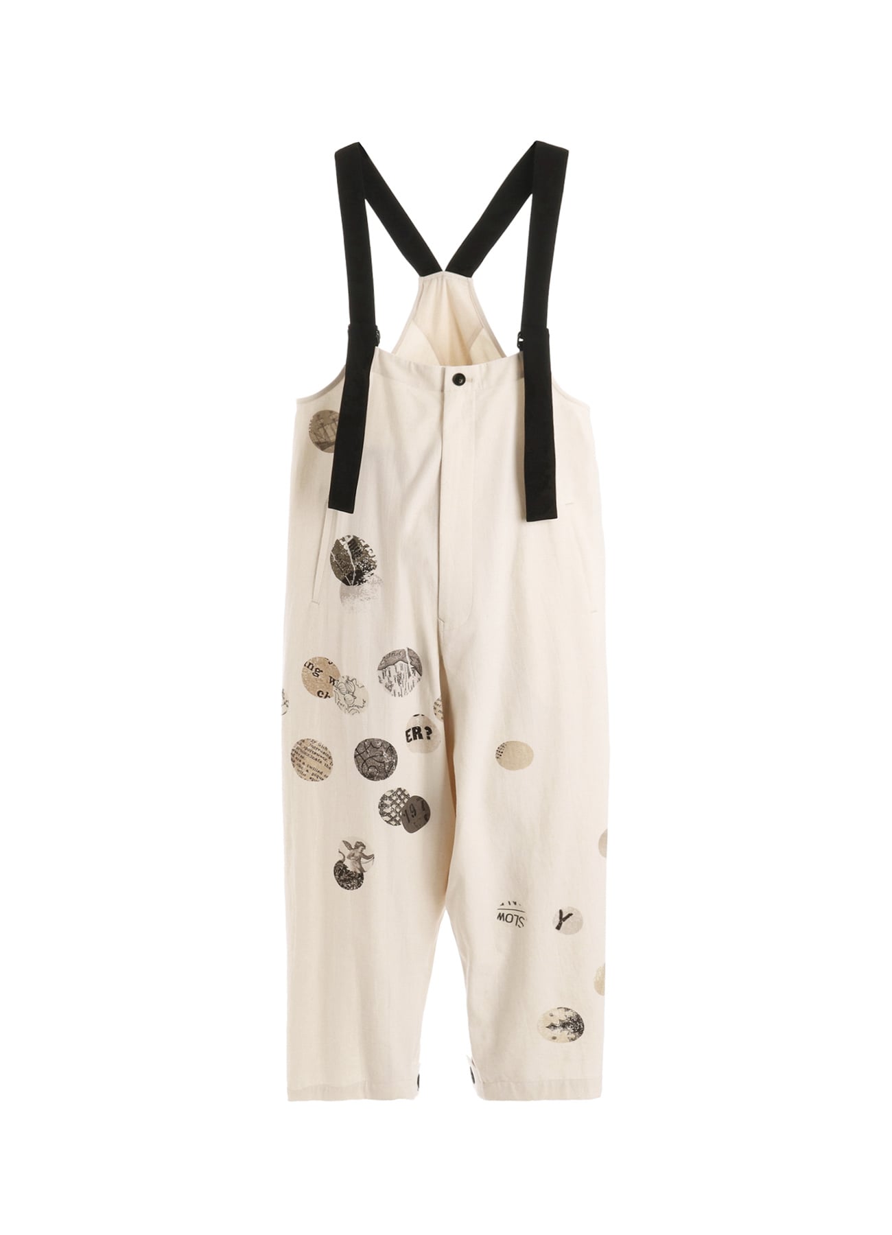 6OZ DENIM ANGEL DOT PRINT OVERALLS