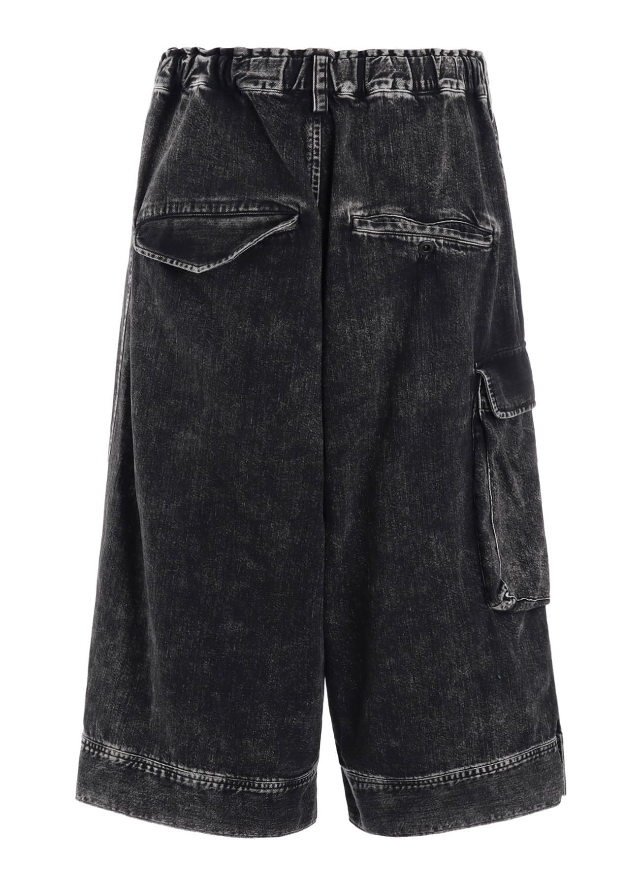 8OZ DENIM CHEMICAL WASH HEM CUFFS SAROUEL PANTS