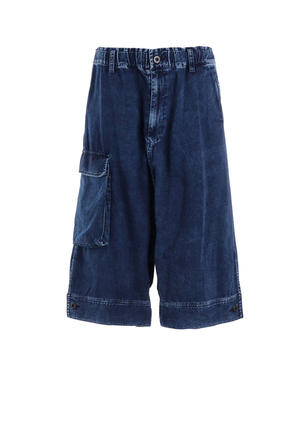 8OZ DENIM CHEMICAL WASH HEM CUFFS SAROUEL PANTS