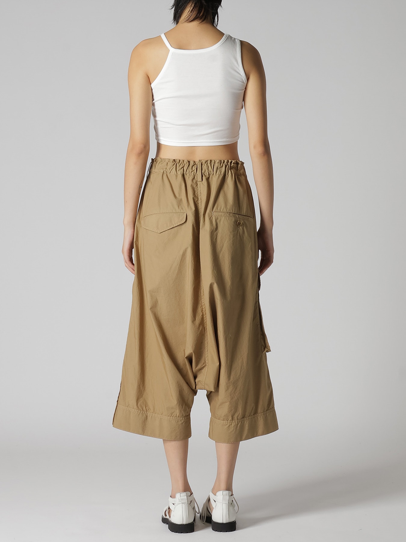 COTTON TYPEWRITER HEM CUFFS SAROUEL PANTS