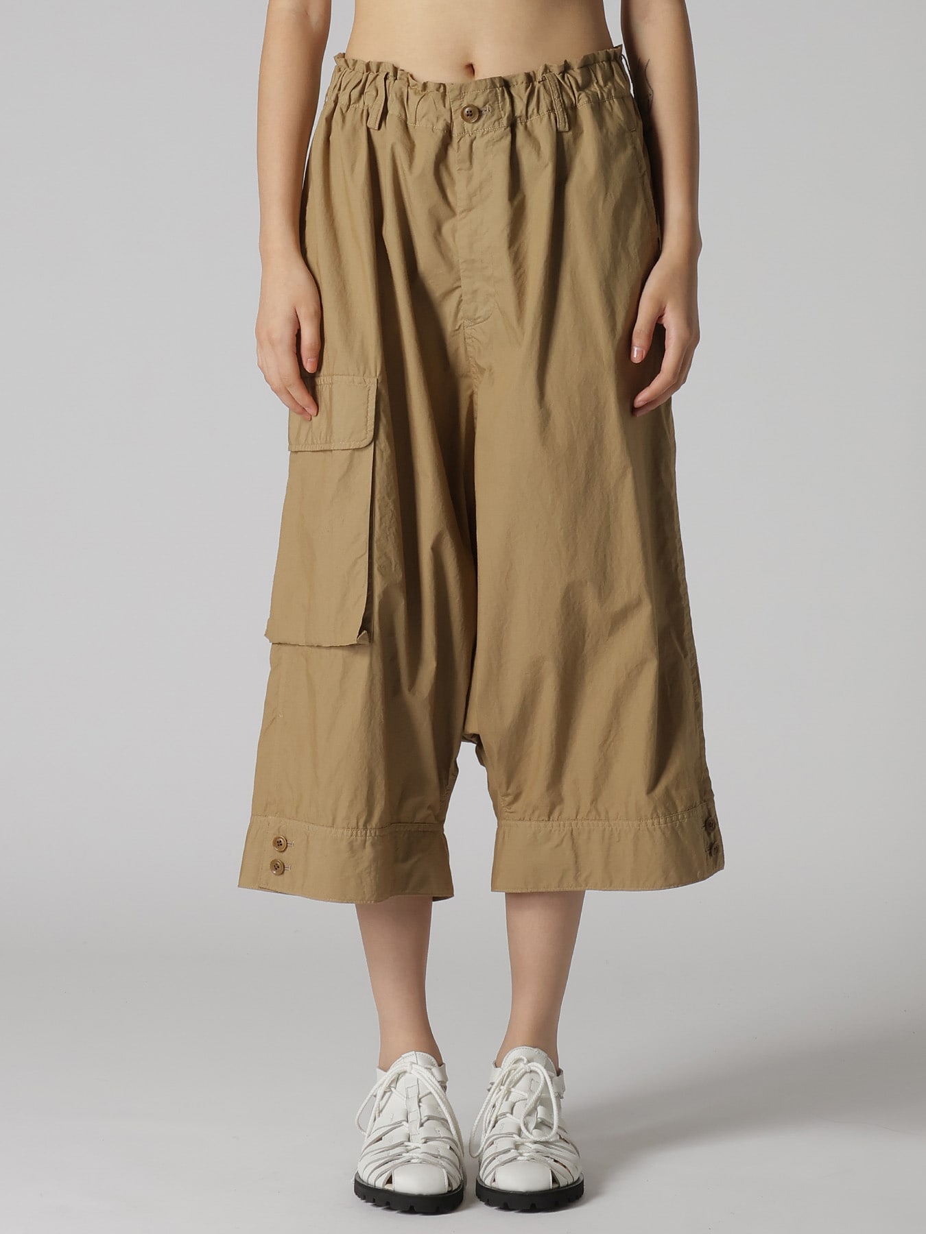 COTTON TYPEWRITER HEM CUFFS SAROUEL PANTS