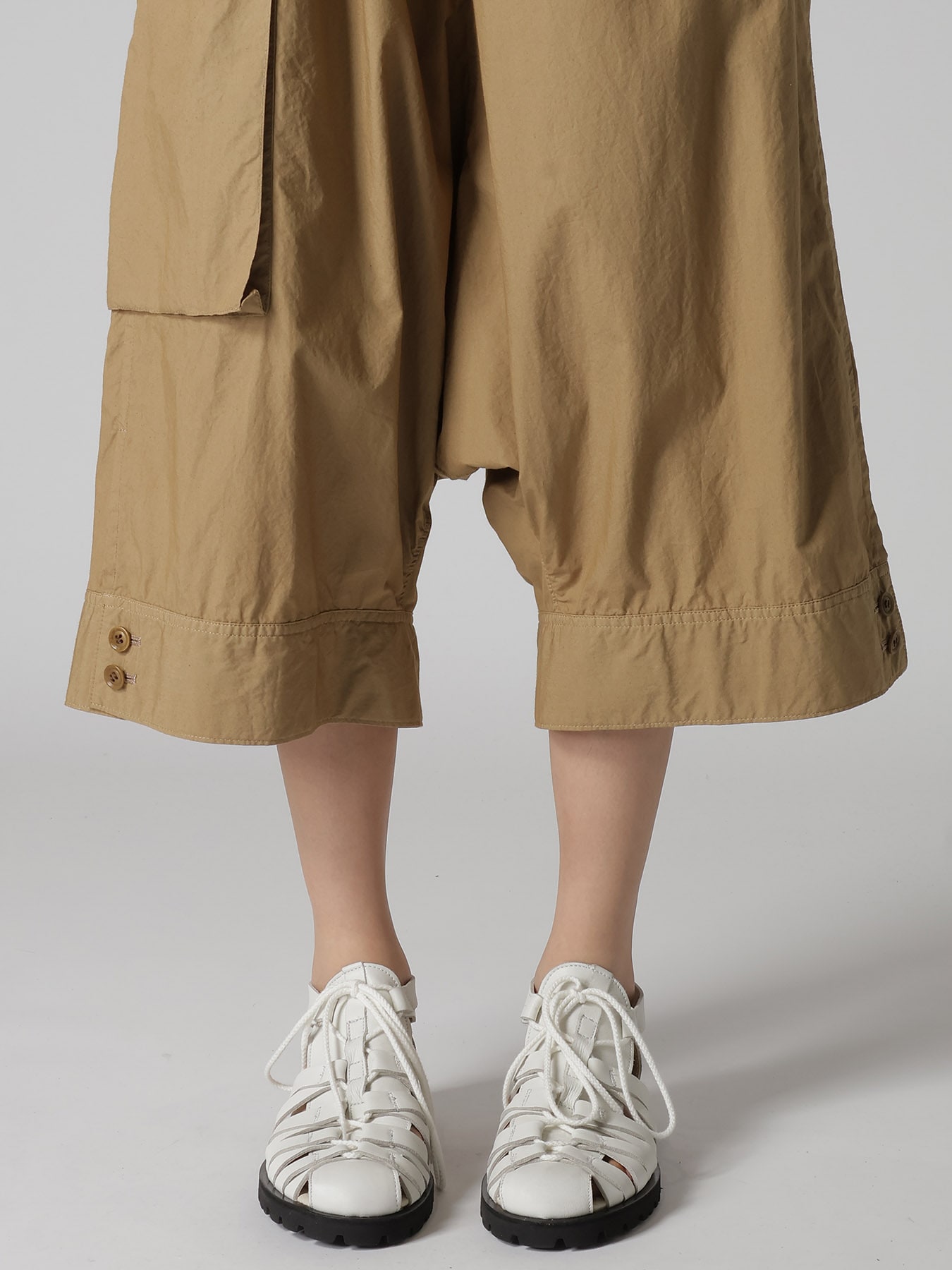 COTTON TYPEWRITER HEM CUFFS SAROUEL PANTS